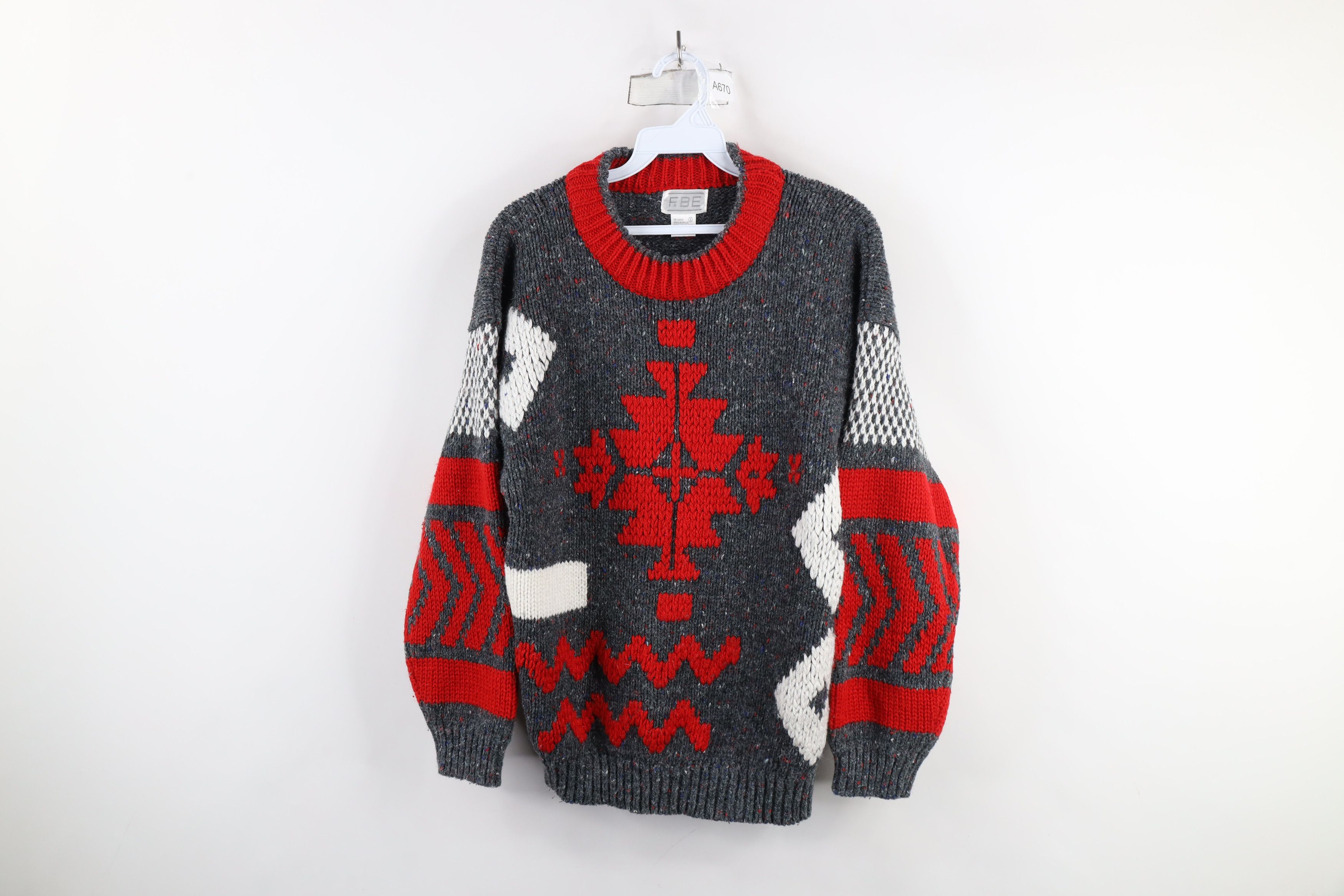 Vintage Vintage 90s Streetwear Rainbow Fleck Southwestern Sweater Size US S / EU 44-46 / 1 - 1 Thumbnail