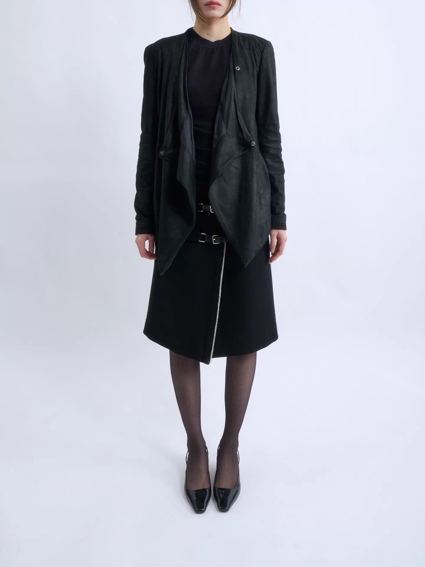 Helmut Lang Helmut Lang 00s New York Decon Asym Sheepskin Jacket Size ONE SIZE - 7 Thumbnail