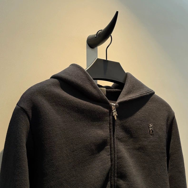 Chrome Hearts Chrome Hearts Black Chest Sword Back Thirty Zipper Hoodie Size S / US 4 / IT 40 - 2 Thumbnail