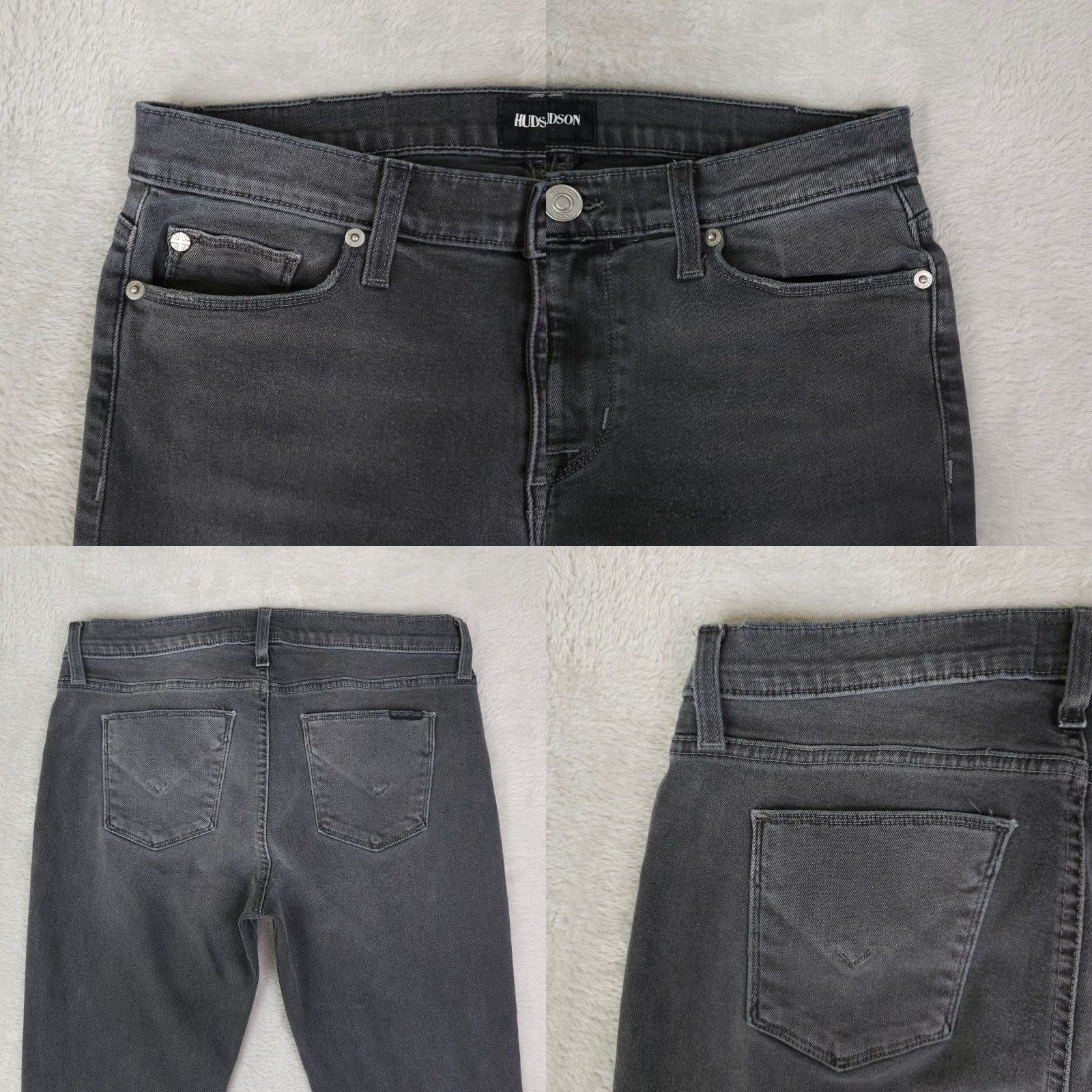 Hudson Hudson Jeans Womens 28 Gray Nico Mid Rise Crop Super Skinny Ankle Zip Stretch Jeans Size 28" / US 6 / IT 42 - 9 Thumbnail