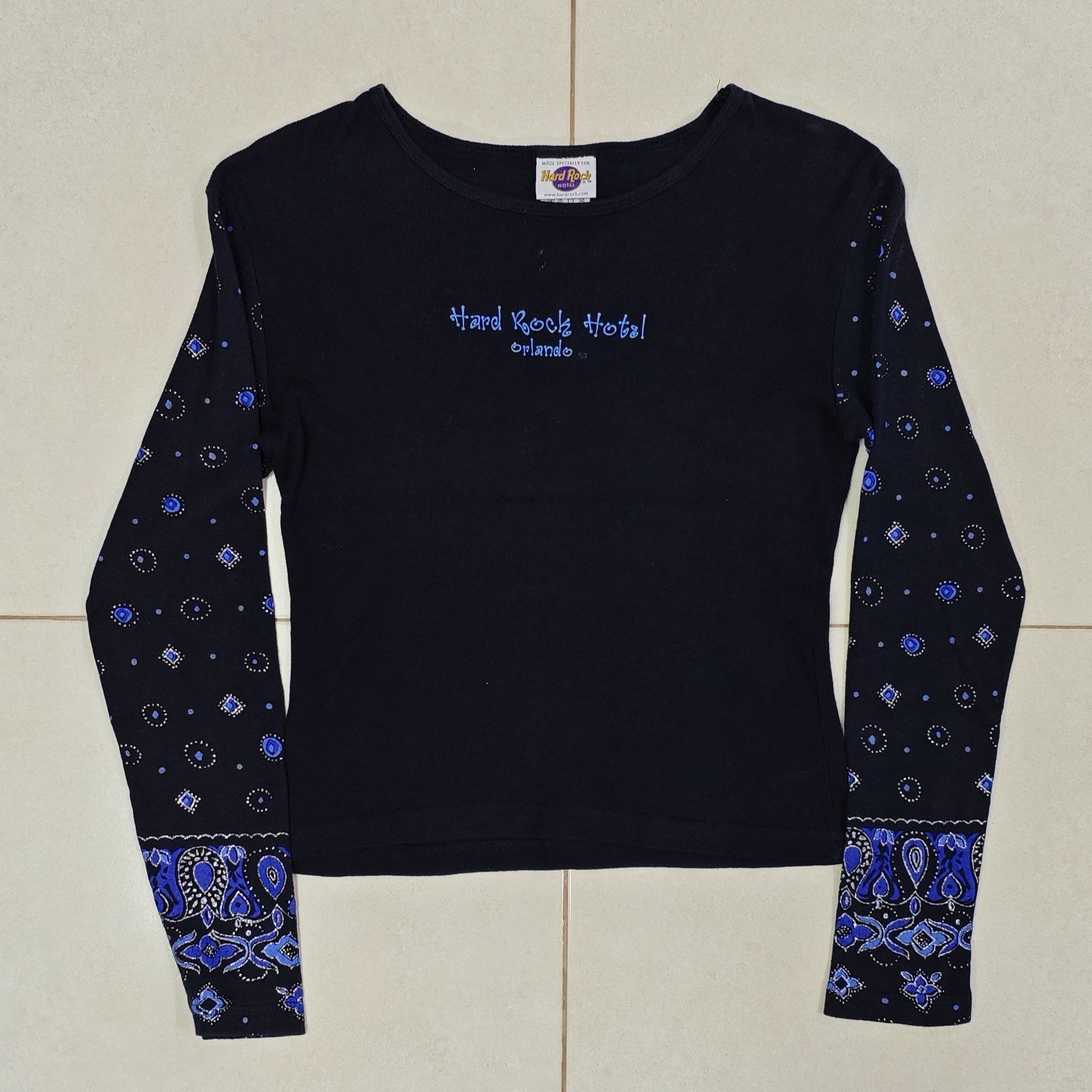 Hard Rock Cafe 90s HARD ROCK HOTEL Orlando Vintage Body Fit Paisley Tee Size S / US 4 / IT 40 - 3 Thumbnail
