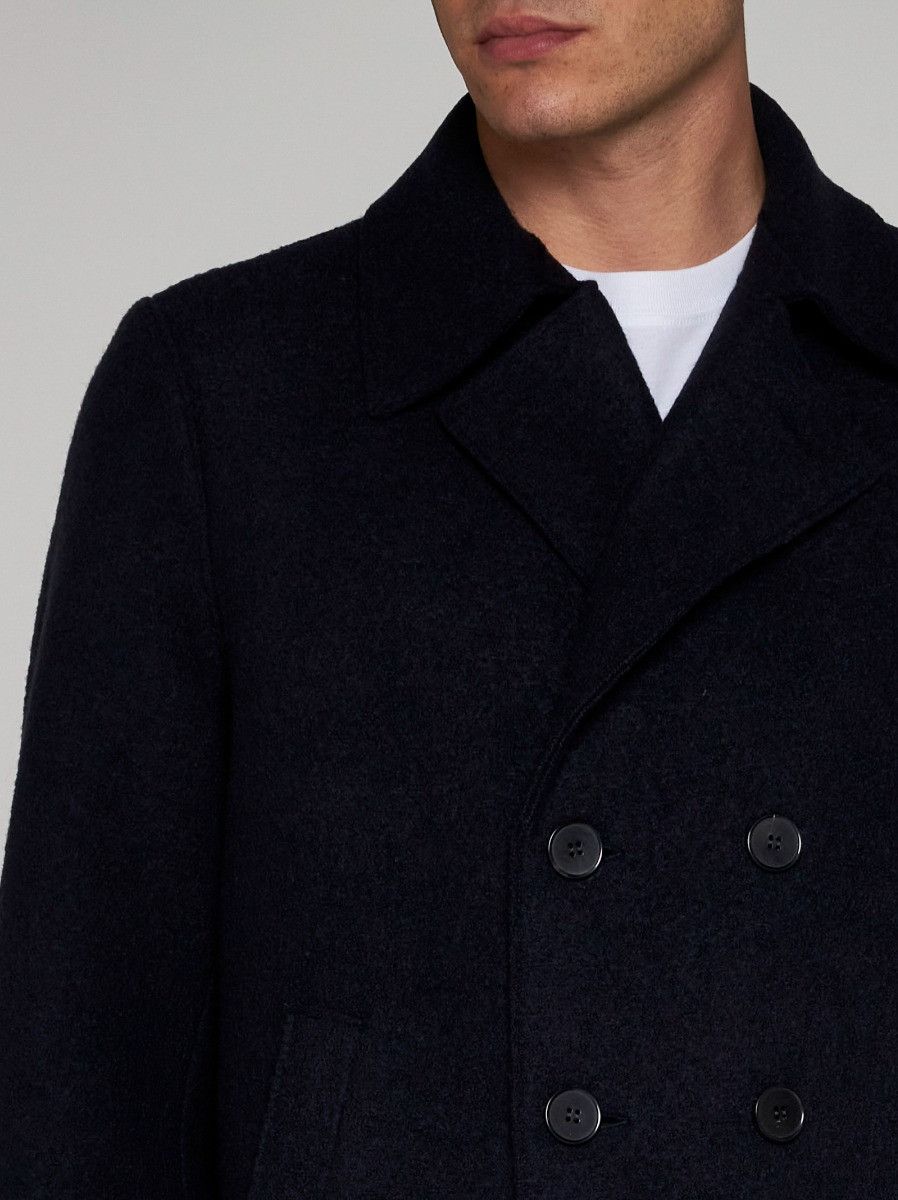 Harris Wharf London o1s22i1n1024 Double-Breasted Wool Coat in Blue Size US S / EU 44-46 / 1 - 5 Thumbnail