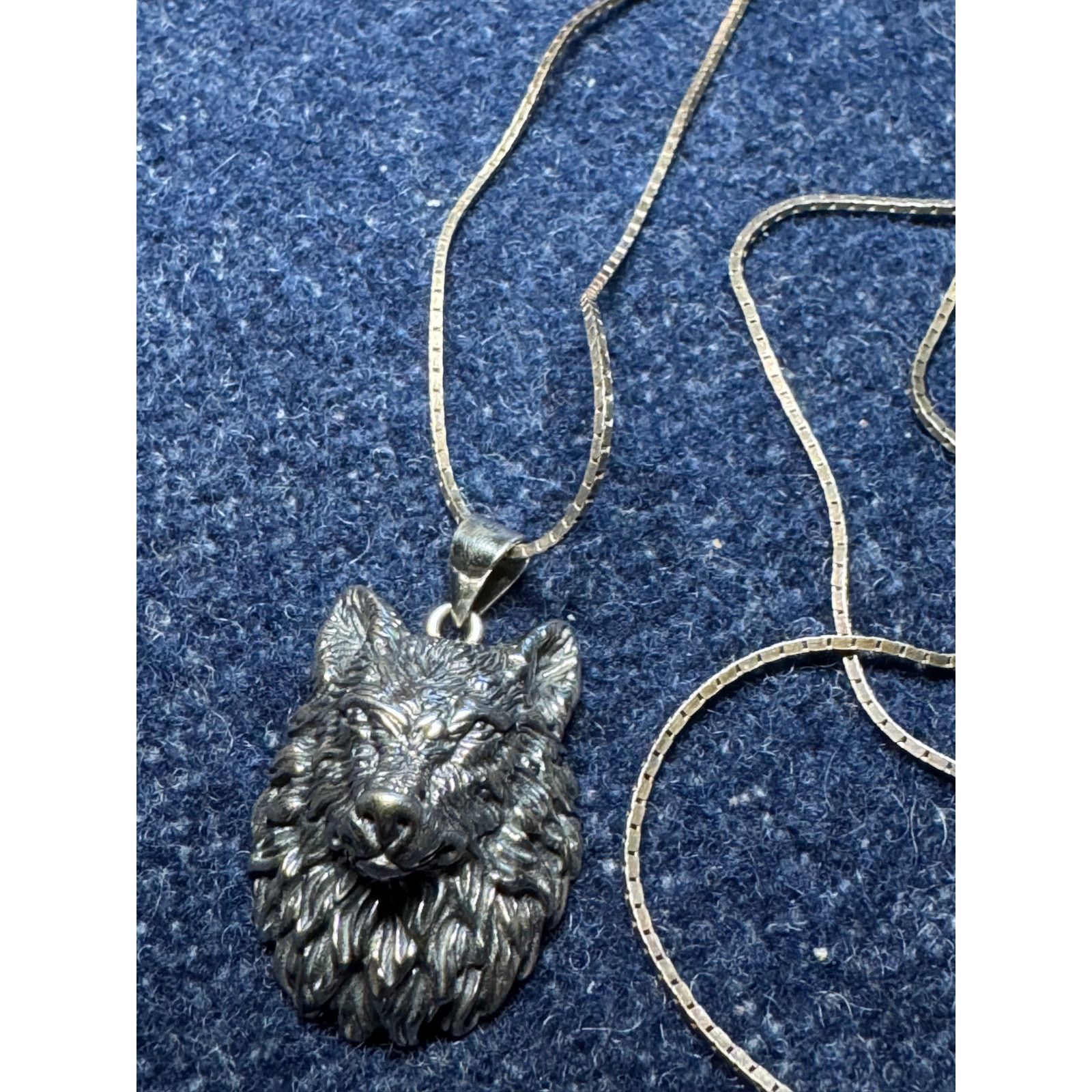Other 925 Sterling Wolf Head 16in Necklace Italy 9grams Size ONE SIZE - 1 Thumbnail