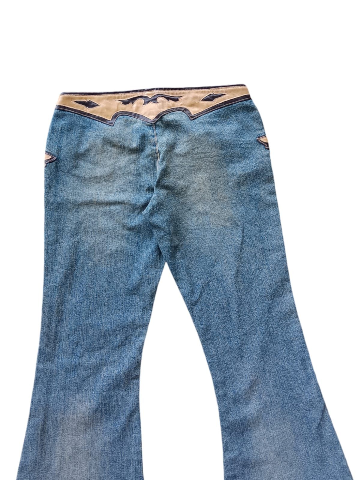Parasuco 🤤RARE🤤paracuso leather patch super flared jeans | unisex Size US 30 / EU 46 - 9 Thumbnail