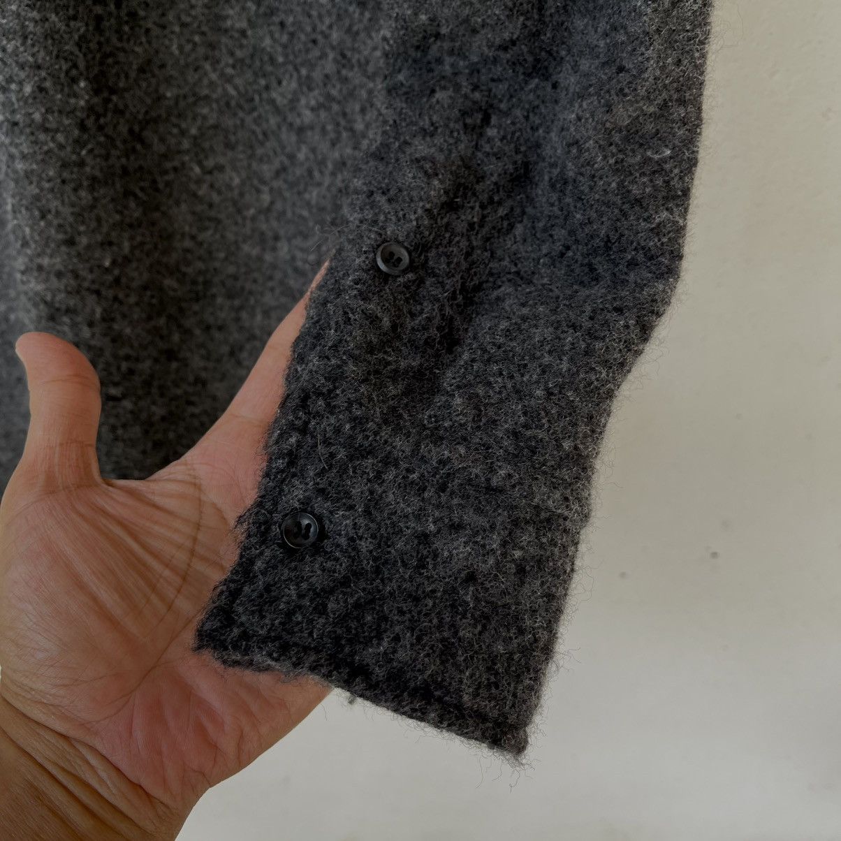 Japanese Brand R&D.M.Co- Oldman’s Tailor Premium Wool Tweed Duster Size S / US 4 / IT 40 - 14 Thumbnail