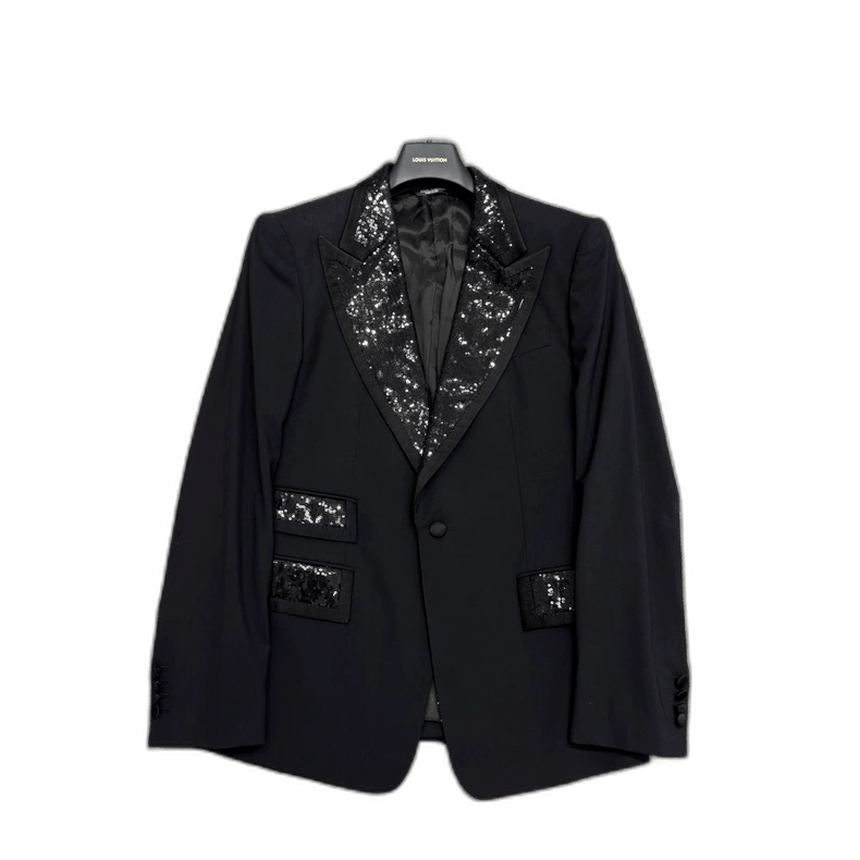 Dolce & Gabbana DG sequin wool blazer Size US L / EU 52-54 / 3 - 1 Thumbnail