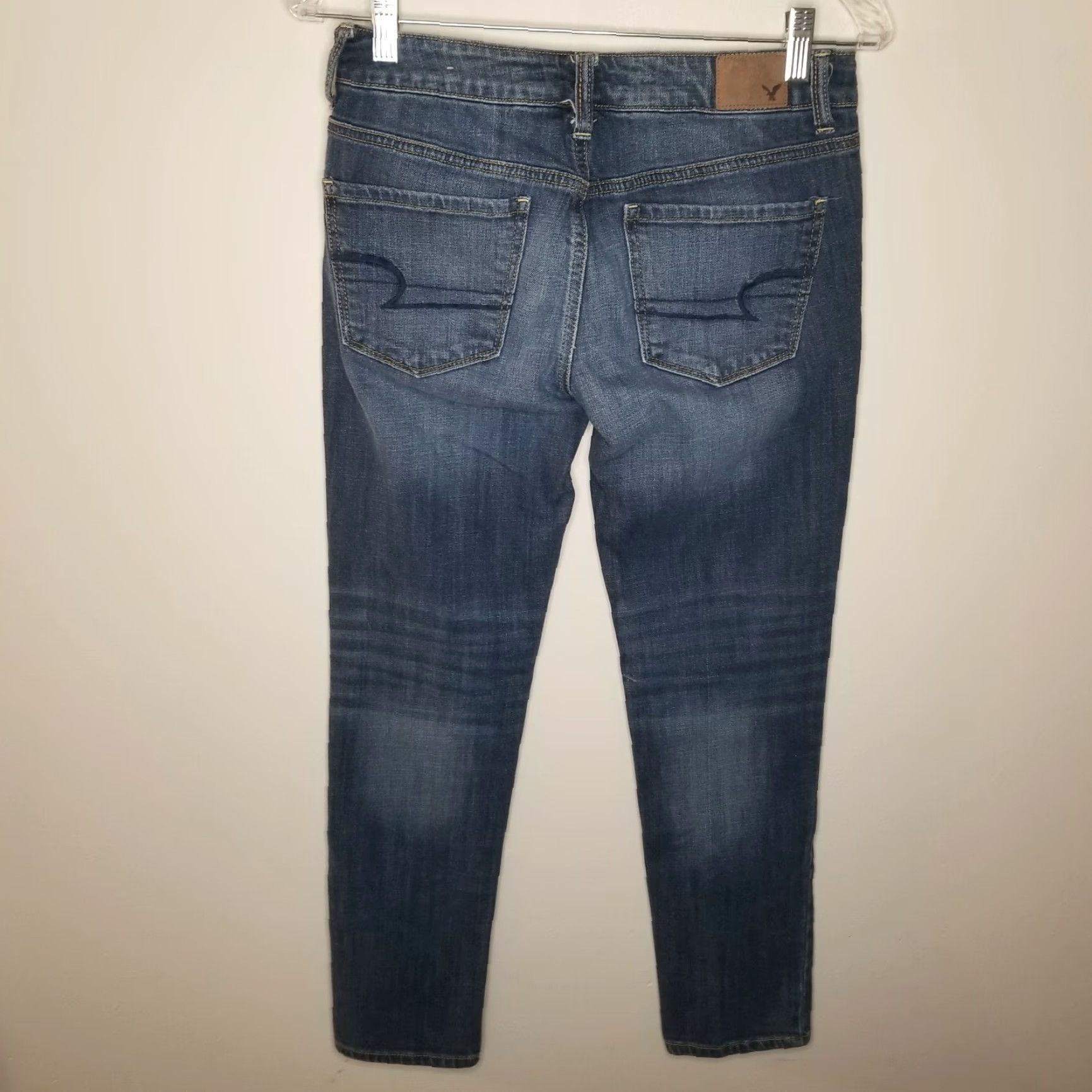American Eagle Outfitters American Eagle Jeans Womens Skinny Stretch Blue Size 4 Size 27" / US 4 / IT 40 - 4 Thumbnail