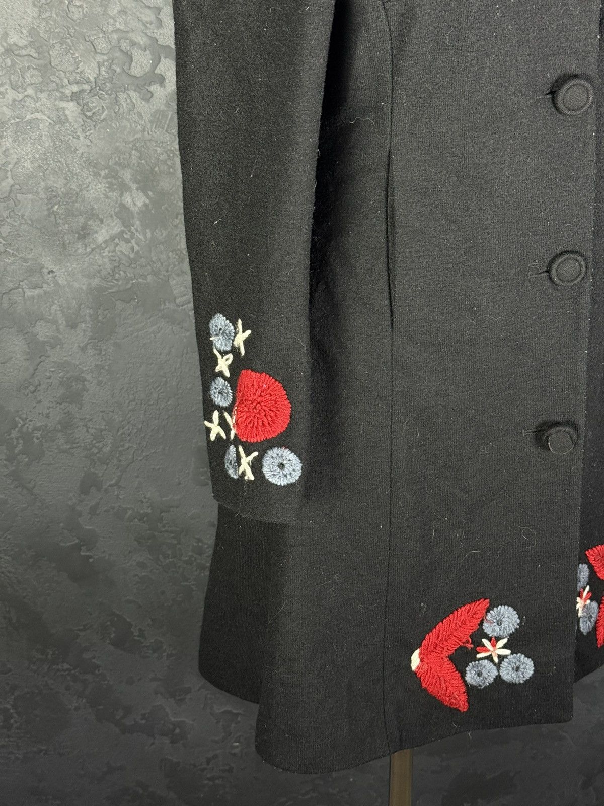 Miu Miu Miu Miu Vintage Embroidered Coat 2000’s Wool Coat Size XS / US 0-2 / IT 36-38 - 8 Thumbnail