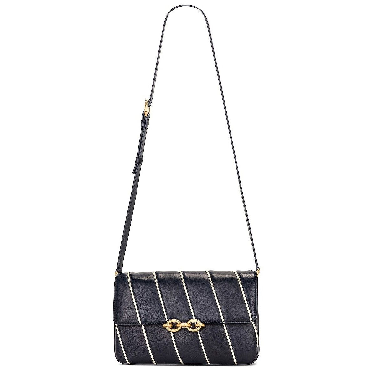 Saint Laurent Le Maillon $3200 Deep Marine Leather Shoulder
