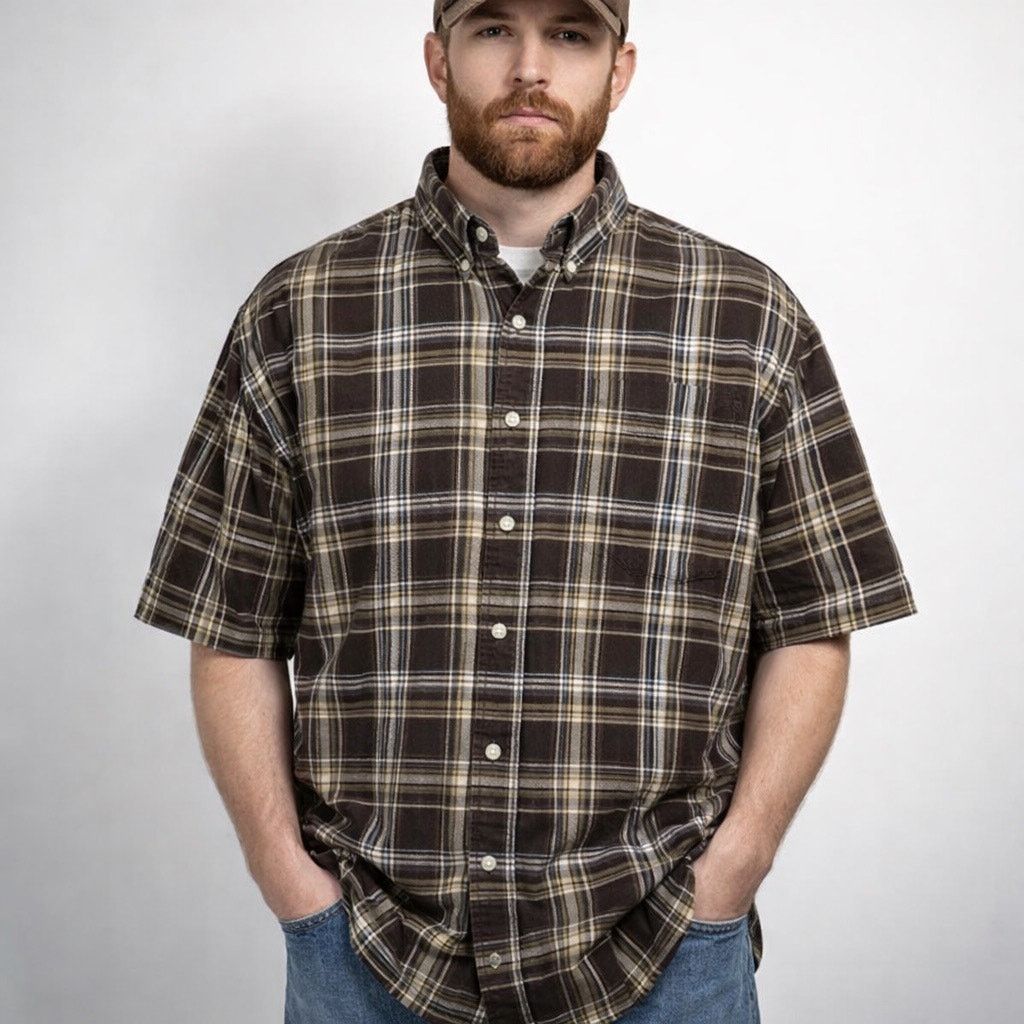 Carhartt Carhartt Regular XL Plaid Short Sleeve Button Down Shirt Size US XL / EU 56 / 4 - 1 Thumbnail