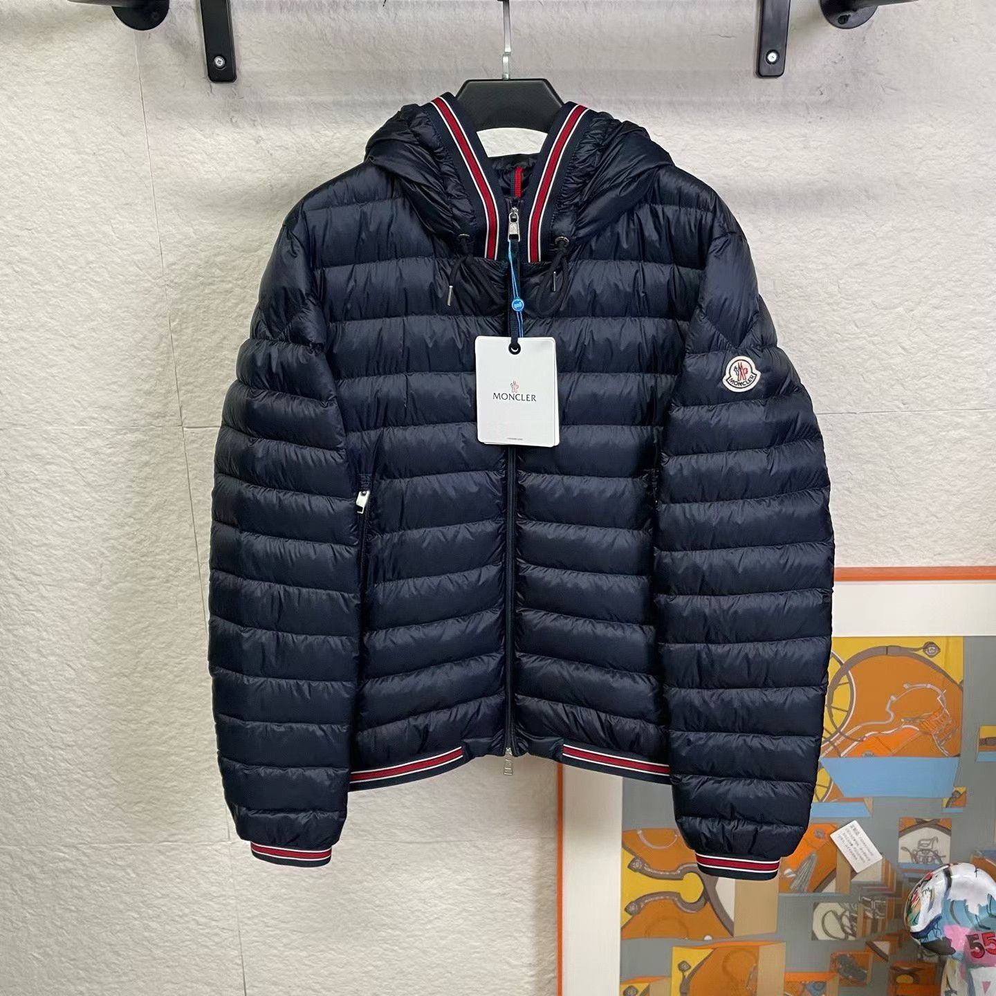 Moncler Moncler Striped Light Down Jacket Size US L / EU 52-54 / 3 - 1 Thumbnail