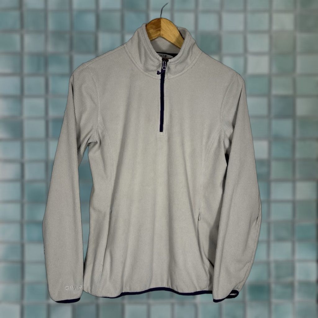 Orvis Orvis Microgrid Fleece Jacket 1/4 Zip Small Gray Womens Regular Fit Athleisure Jacket Size S / US 4 / IT 40 - 1 Thumbnail