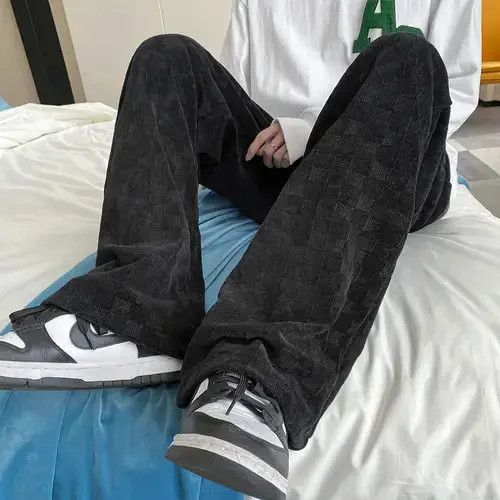 Plaid Pants Straight Oversize