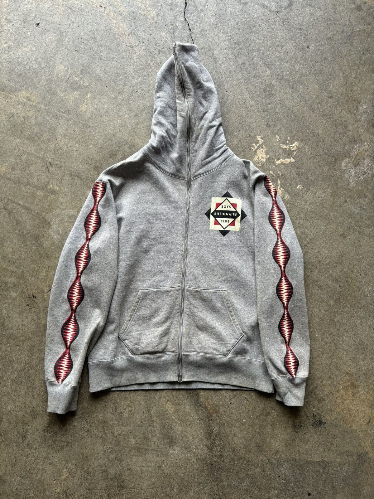image of Billionaire Boys Club Full Zip Hoodie in Grey, Men's (Size Medium)