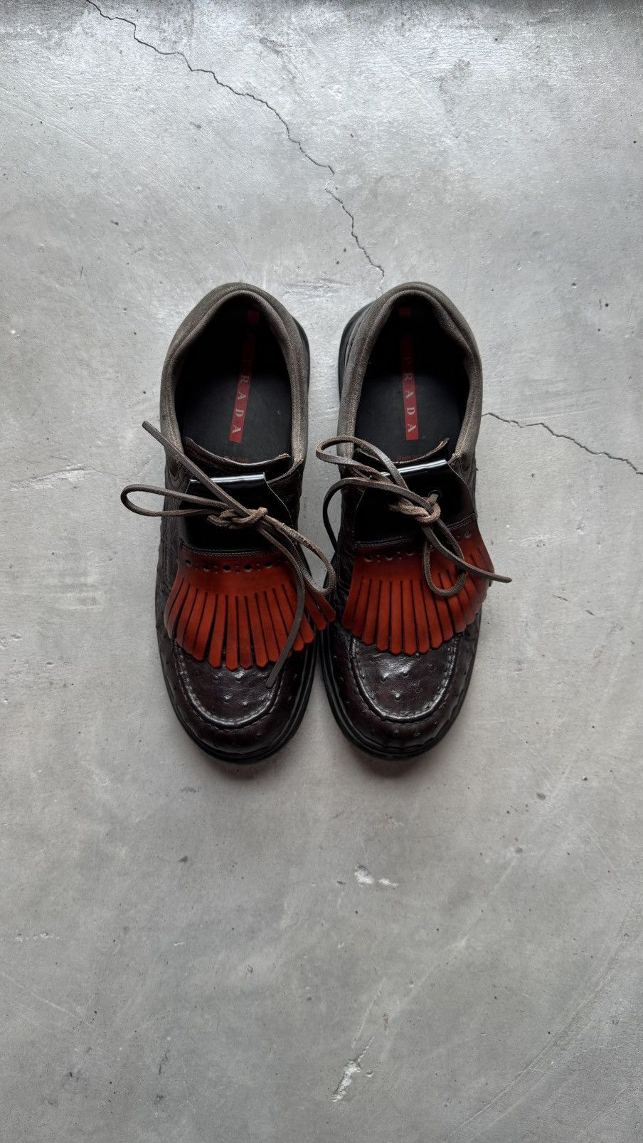 Prada Prada Ostrich Leather Shoes Size US 8.5 / EU 41-42 - 2 Thumbnail