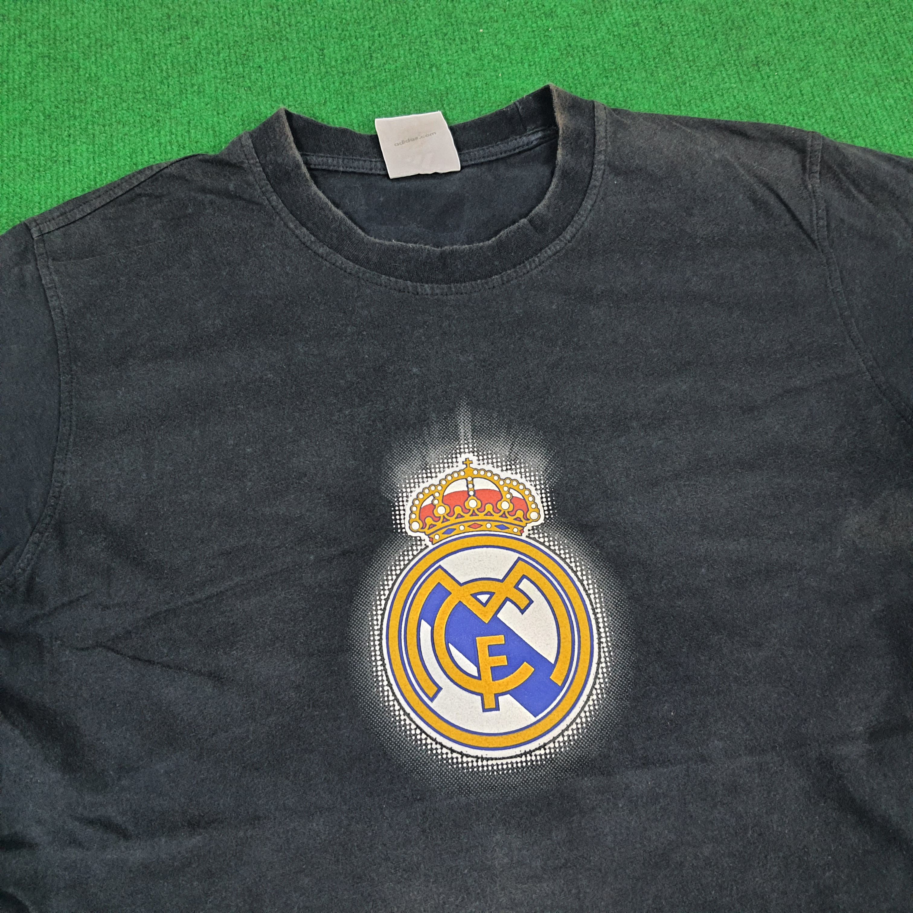 Adidas × Vintage Vintage Raul no.7 Real Madrid Adidas Soccer T-shirt Size US M / EU 48-50 / 2 - 2 Thumbnail