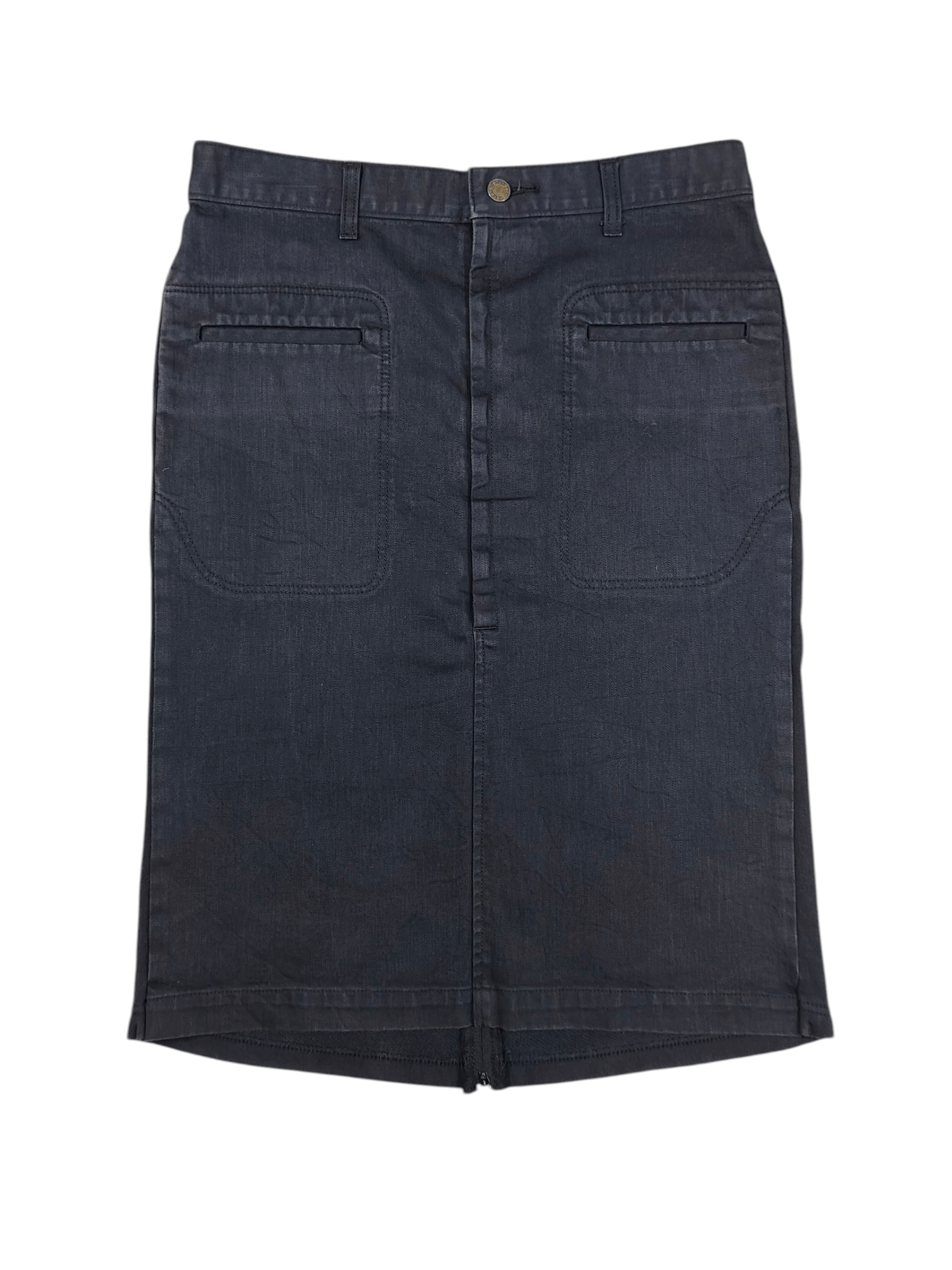 Frapbois Frapbois 🇯🇵 Hybrid Dark Wash Utility Front Pocket Skirt Size 32" / US 10 / IT 46 - 1 Thumbnail