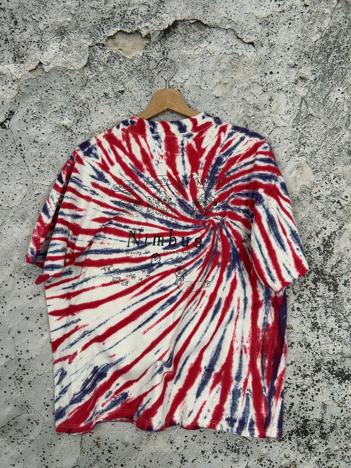 Vintage Vintage Tie Dye Nimbus 90s Single Stitch Graphic Tee Sketch Size US XL / EU 56 / 4 - 4 Thumbnail