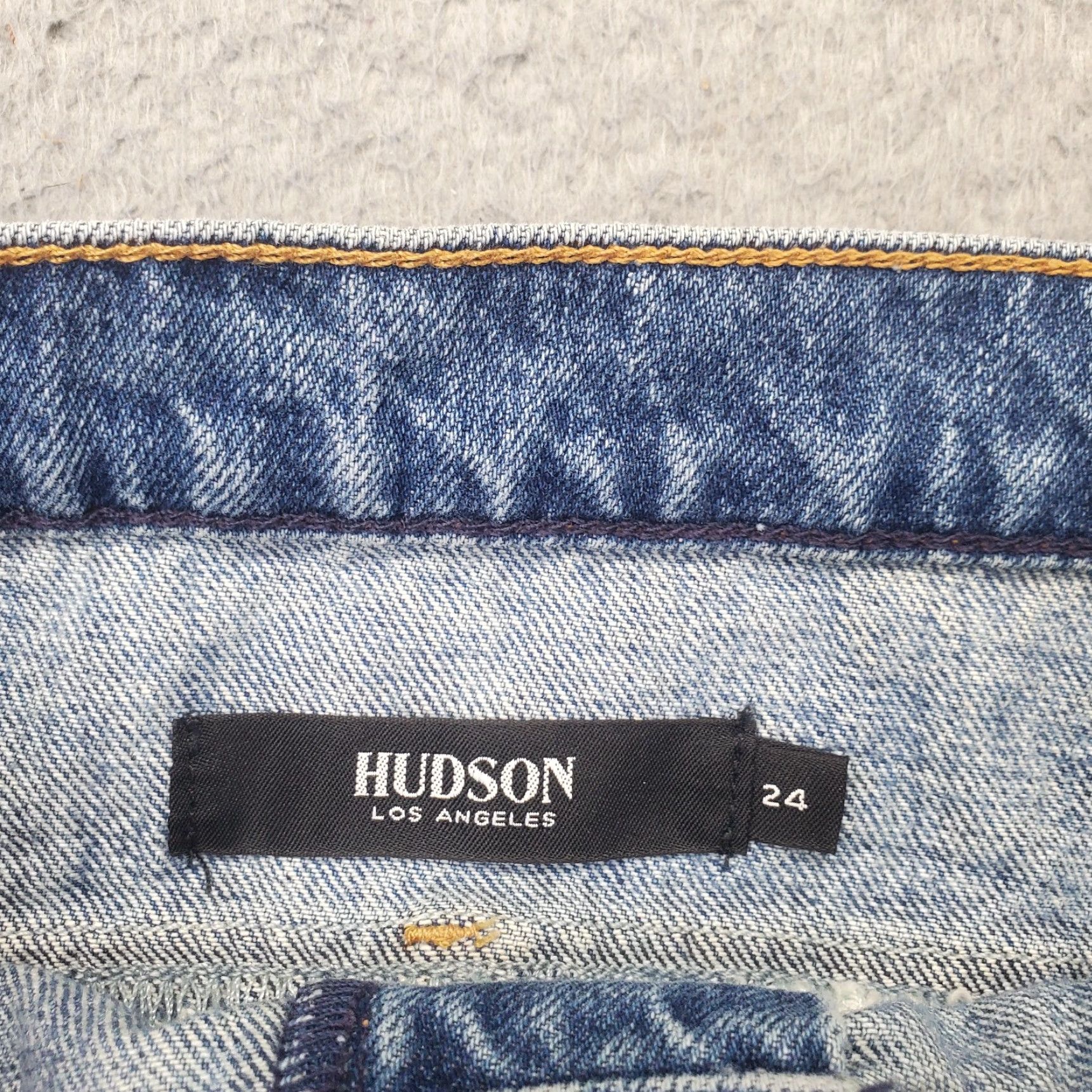 Hudson Hudson Jeans Womens 24 Blue Denim Distressed High Waist Boyfriend Jeans Size 42" / US 20 - 7 Thumbnail