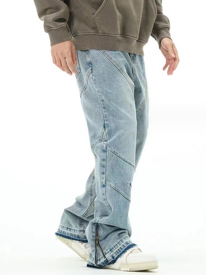 Japanese Brand × Jean Heavyweight street wash micro flare jeans Size US 34 / EU 50 - 3 Thumbnail