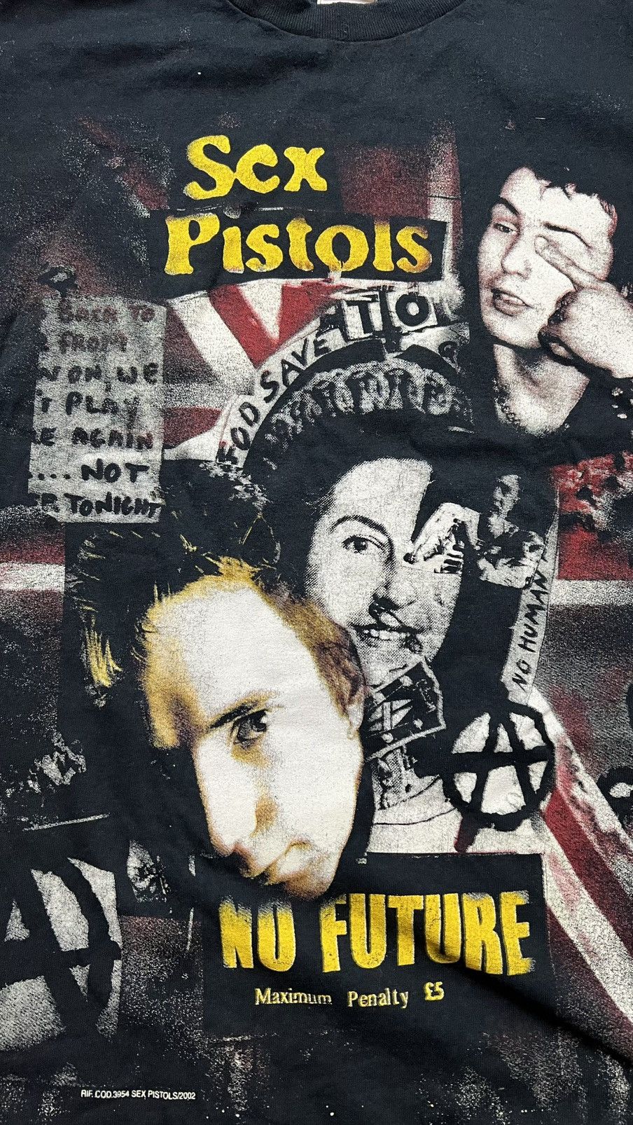 Hanes 2002 Sex Pistols “no future” overprinted heavy cotton tee Size US M / EU 48-50 / 2 - 3 Thumbnail