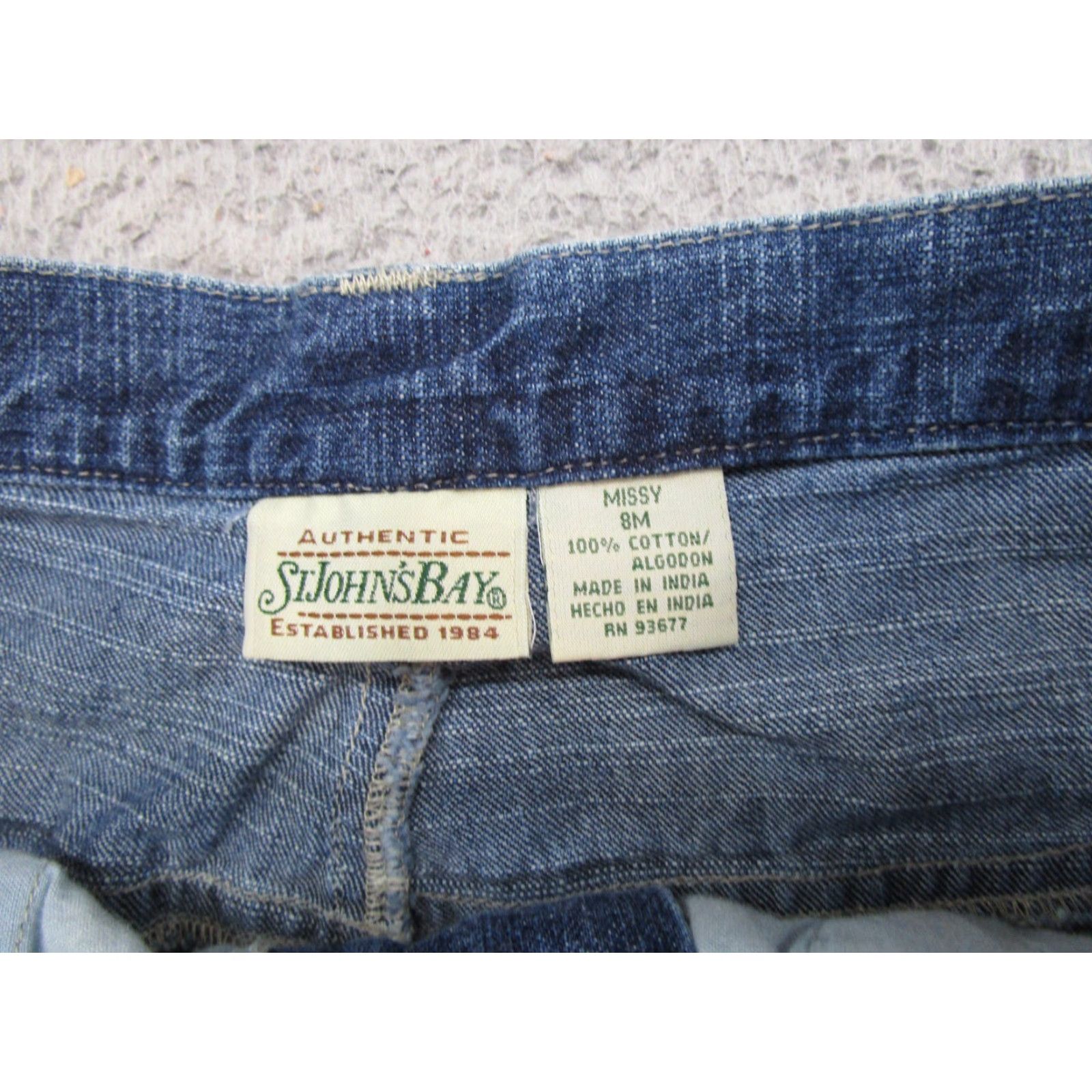 Vintage VINTAGE St Johns Bay Blue Denim Maxi Skirt Size 8M Jean Back Slit Cottage Y2K Size 30" / US 8 / IT 44 - 4 Thumbnail