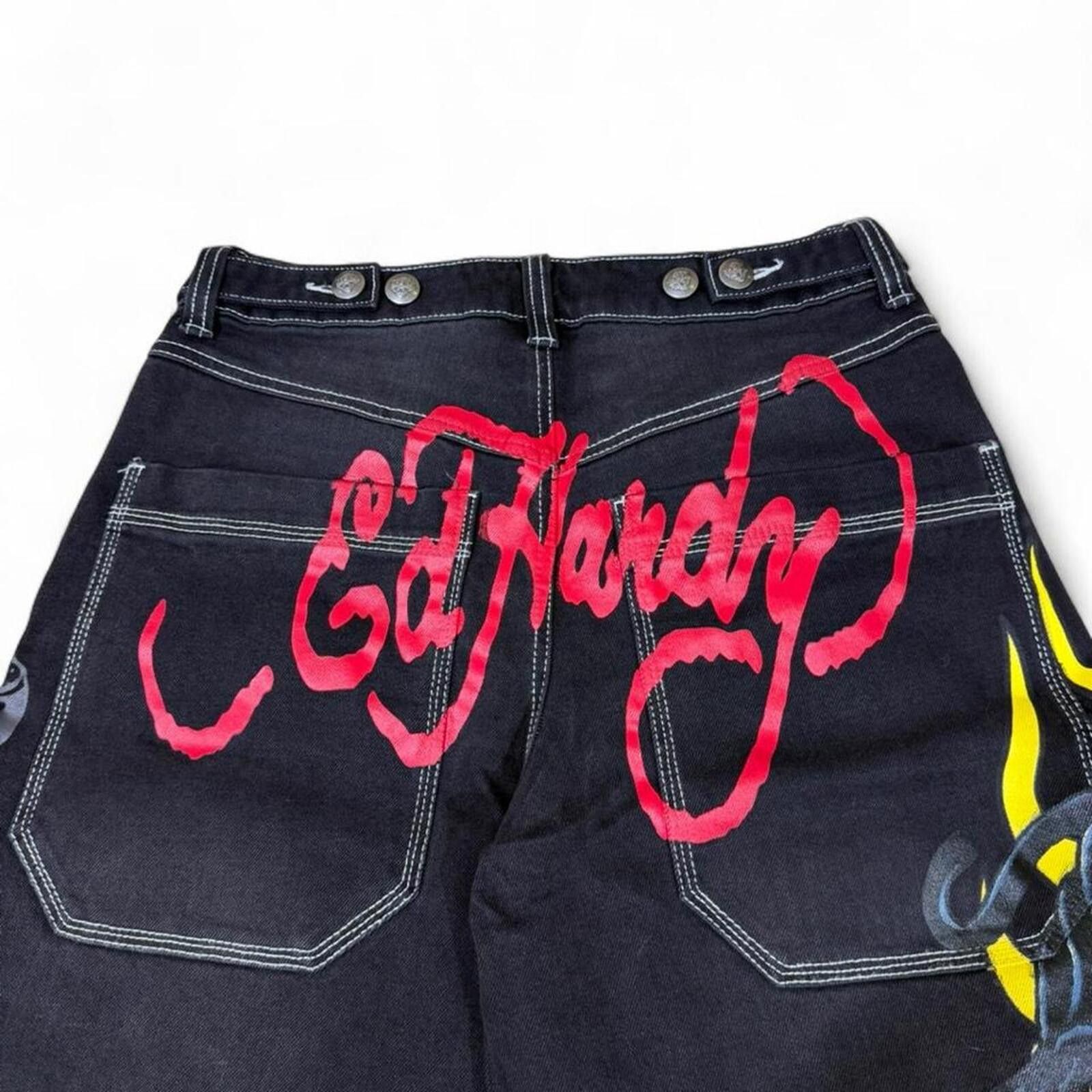 Ed Hardy Ed Hardy black denim shorts Size 29" - 3 Thumbnail