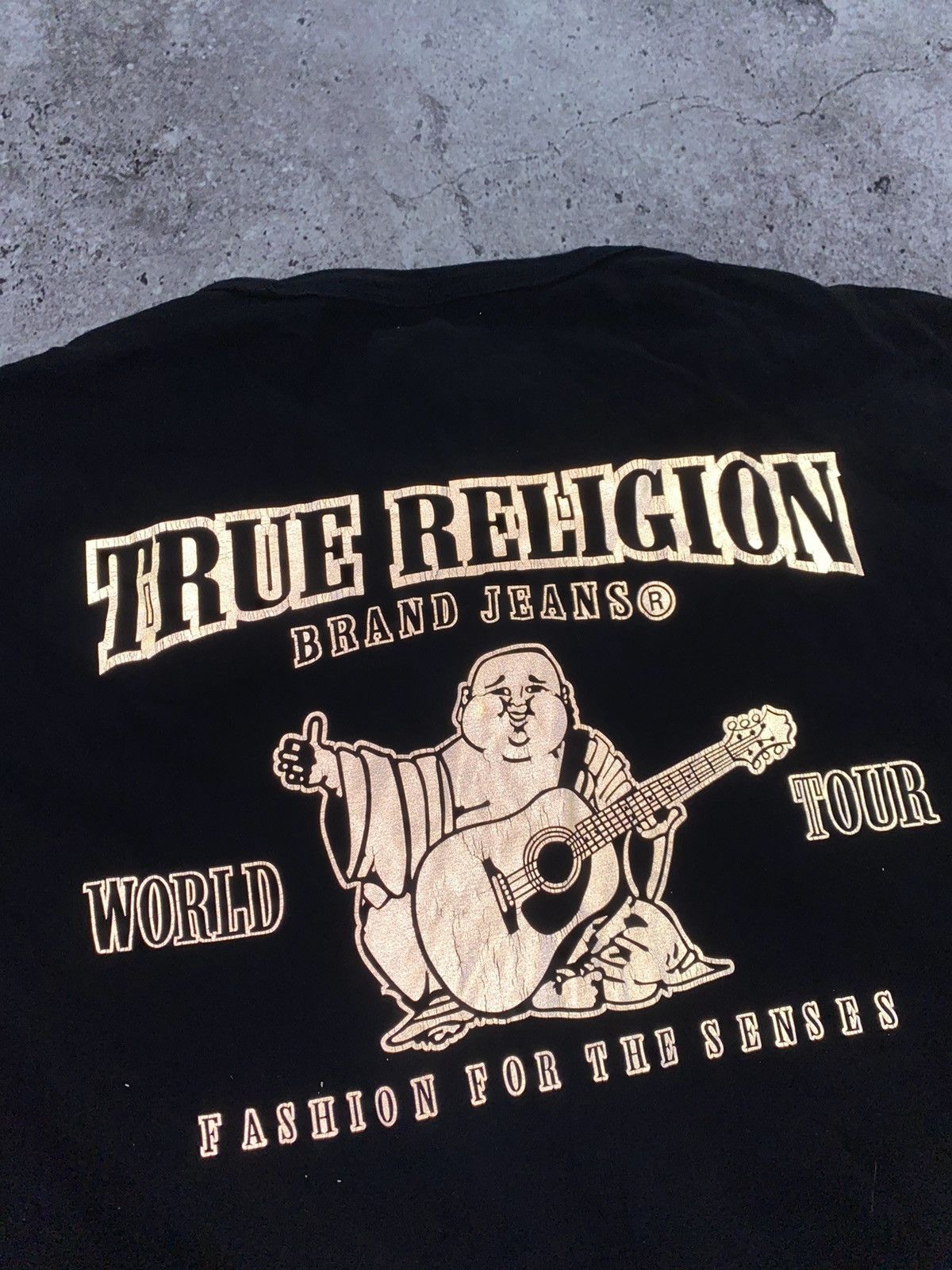 Japanese Brand × True Religion True Religion Big Logo Buddha Reflective Crewneck Shirt Size US L / EU 52-54 / 3 - 5 Thumbnail
