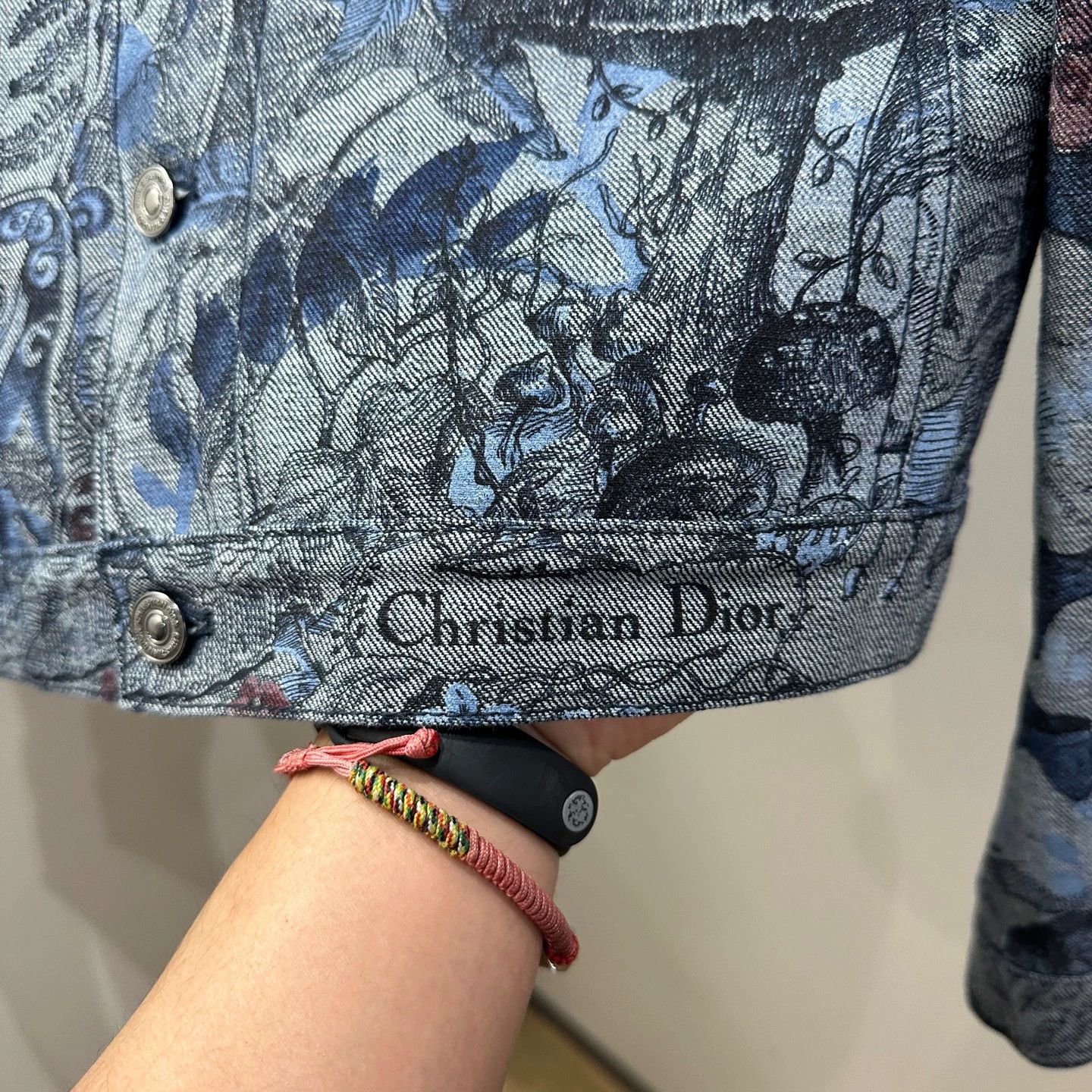 Dior Dior feb282 floral letter print denim jacket 36 Size XS / US 0-2 / IT 36-38 - 5 Thumbnail