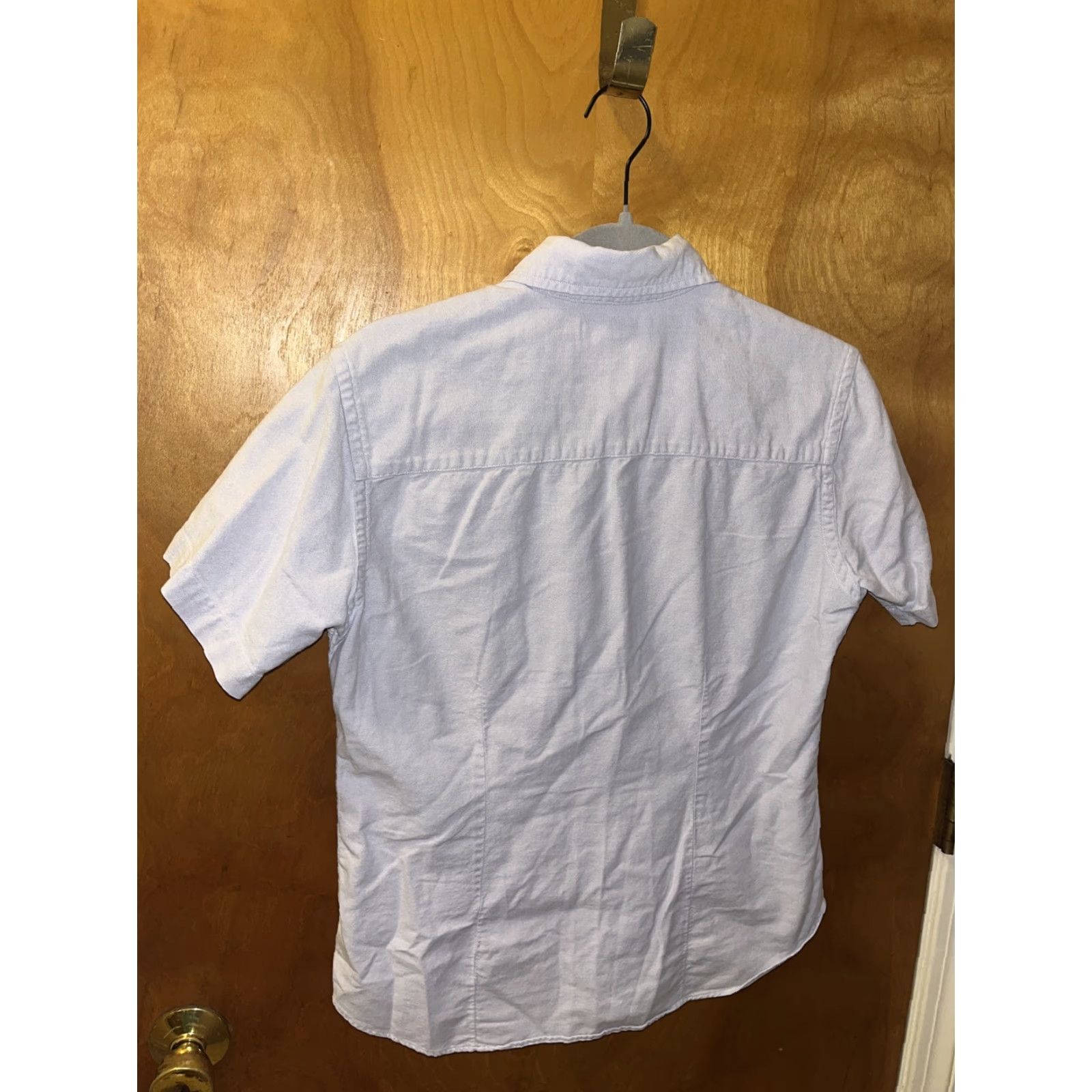 Vintage LL Bean Womens Short Sleeve Button down Blouse Light Blue Size 6 Vintage Size M / US 6-8 / IT 42-44 - 5 Thumbnail