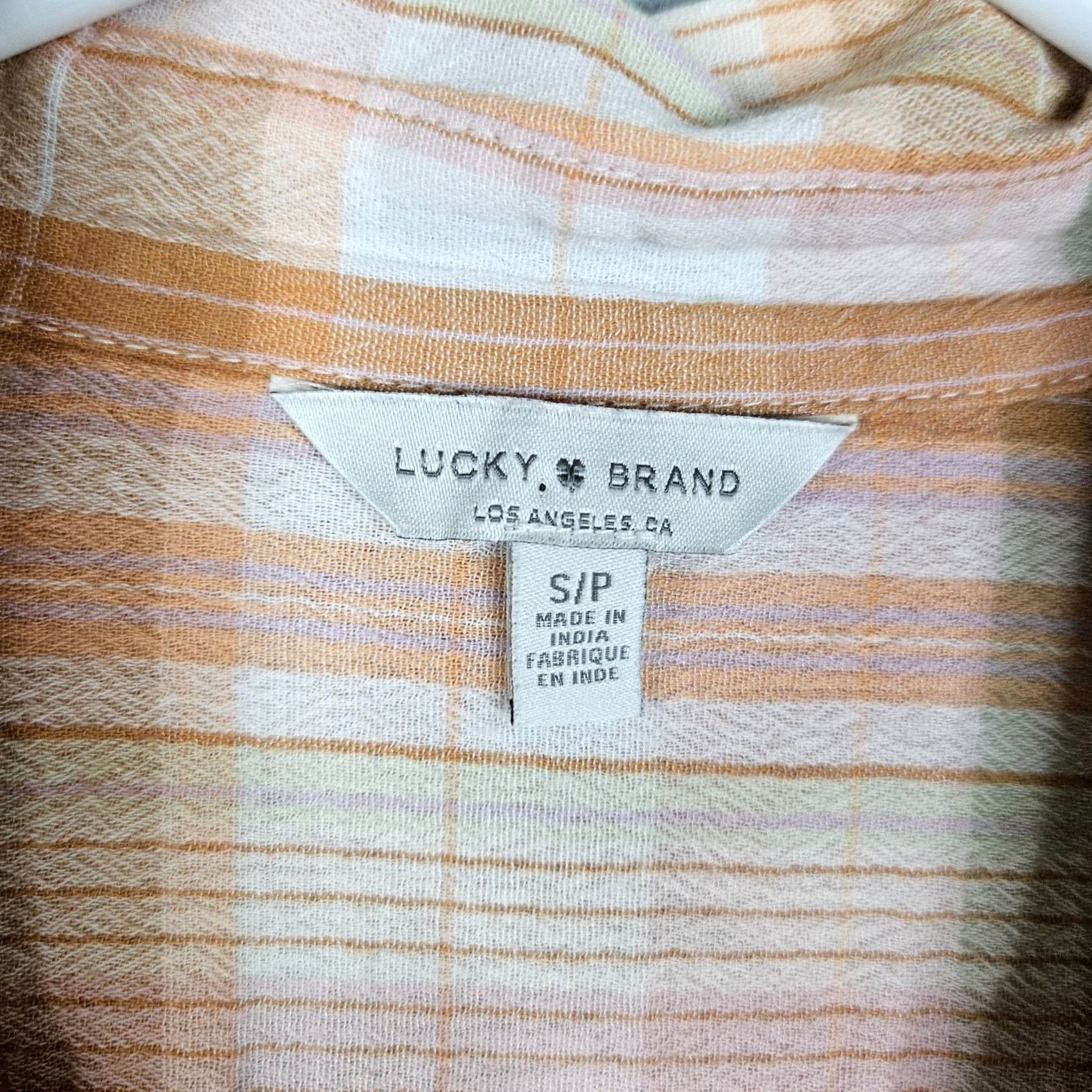 Lucky Brand Lucky Brand Women's Brown White Stripes Long Sleeve Button-Up Shirt Size S Size S / US 4 / IT 40 - 3 Thumbnail