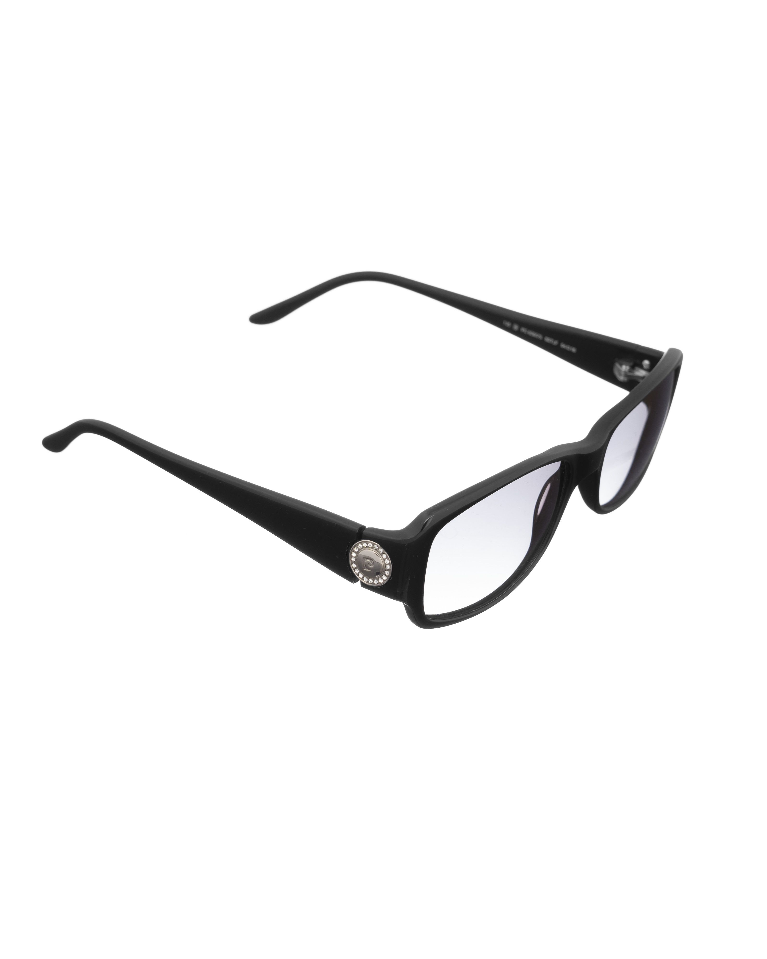 Pierre Cardin Pierre Cardin 00s Rectangle Black With Gems Sunglasses Size ONE SIZE - 1 Thumbnail
