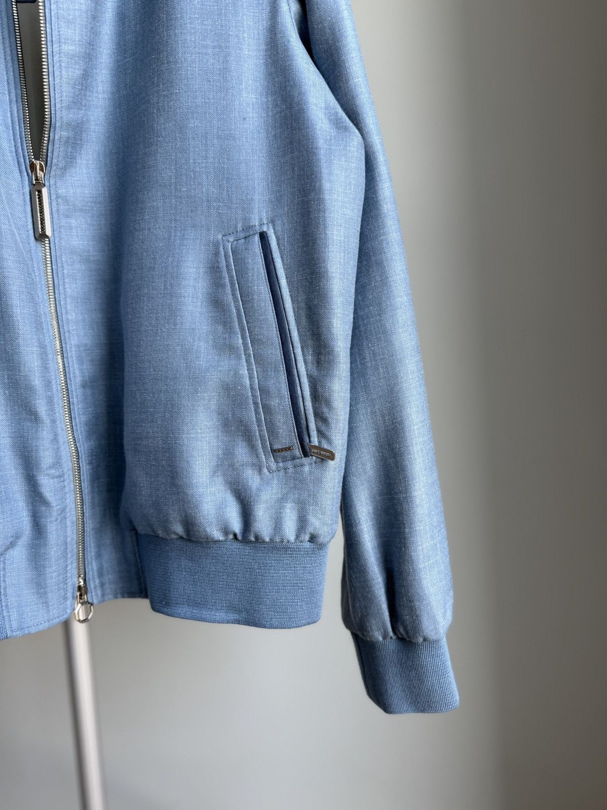 Stefano Ricci RRP~$5790 Stefano Ricci Wool Silk Linen Bomber Jacket Zip Size US L / EU 52-54 / 3 - 11 Thumbnail