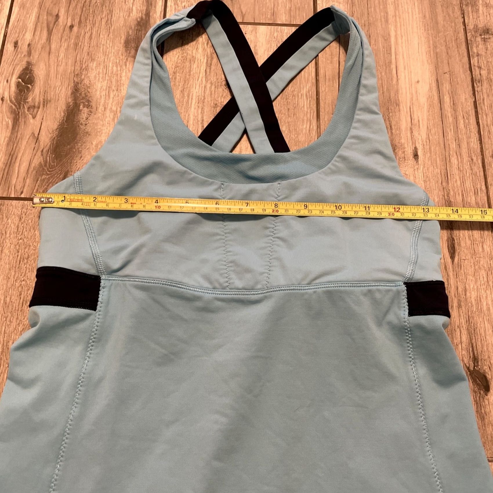 Lululemon Lululemon Tank Top Women's Small Stuff Your Bra Tank II Blue Moon Inkwell Crossover Sleeveless Racerback Knit Cotton Blend Athletic Fit Size S / US 4 / IT 40 - 3 Thumbnail