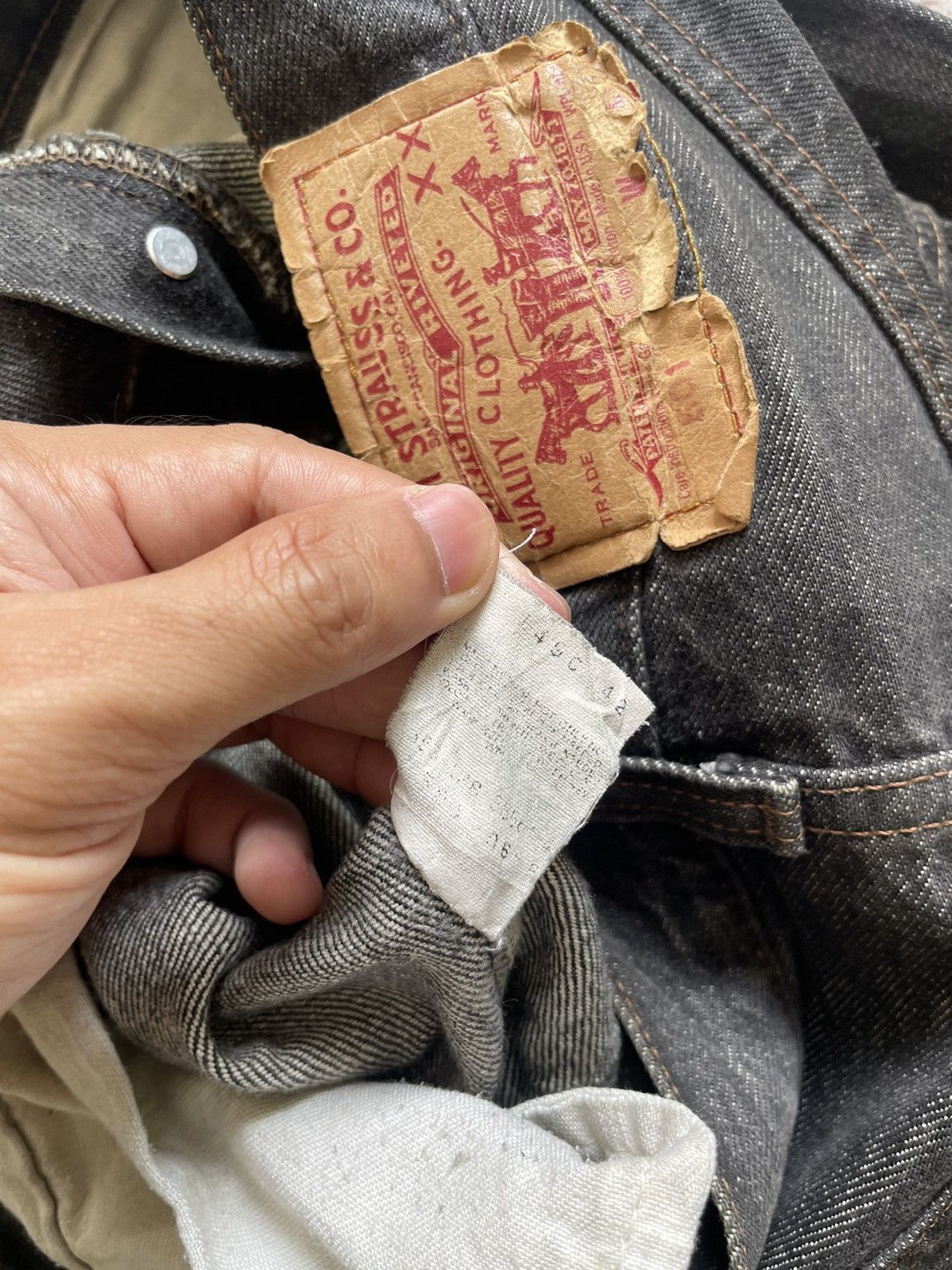 Levi's Vintage 80s Levis Single R Thrashed & Repair Jeans 32x33 Size US 32 / EU 48 - 11 Thumbnail