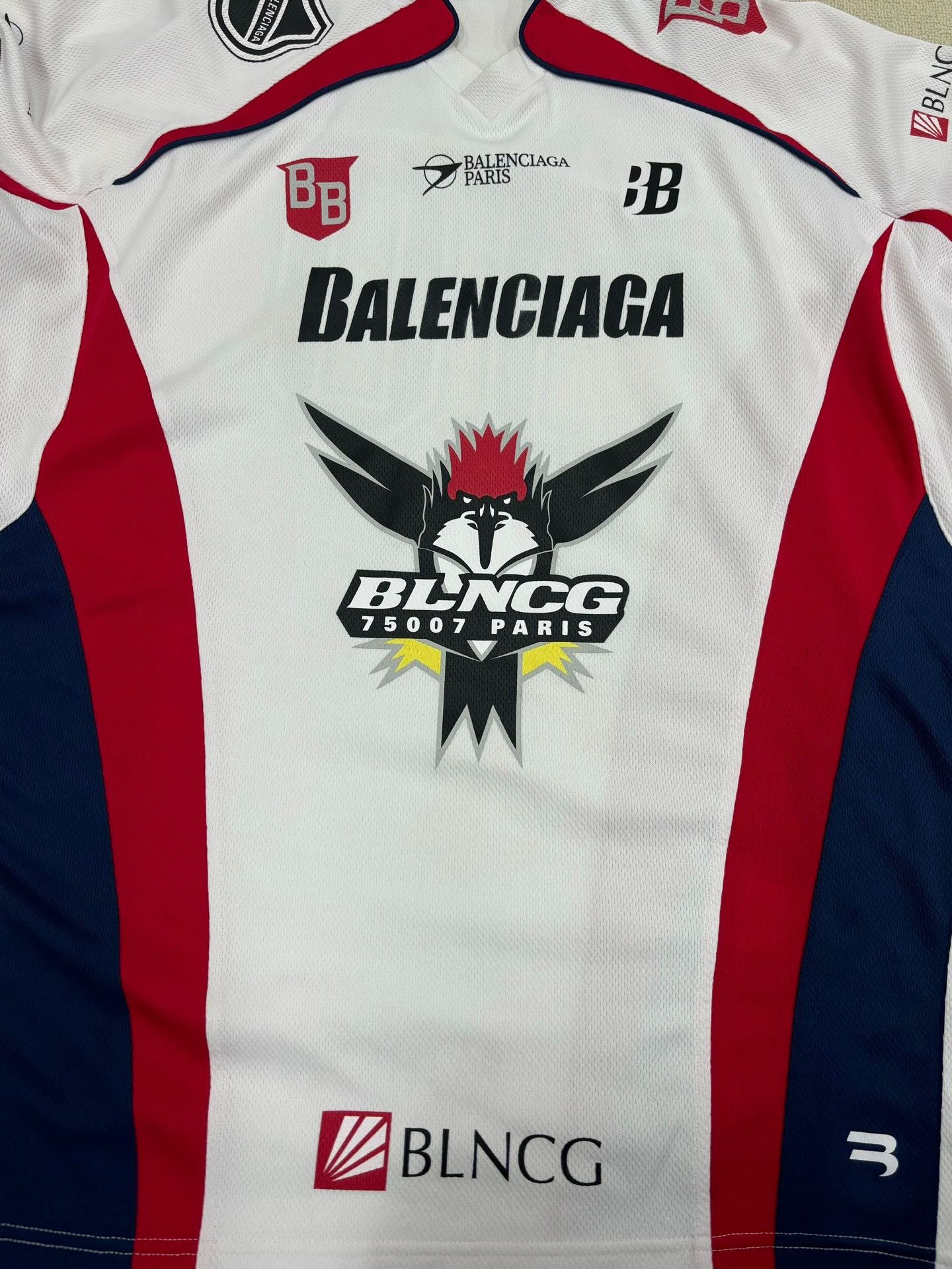 Balenciaga Balenciaga 21AW Hockey Red and White Ice Hockey Suit Size US M / EU 48-50 / 2 - 3 Thumbnail