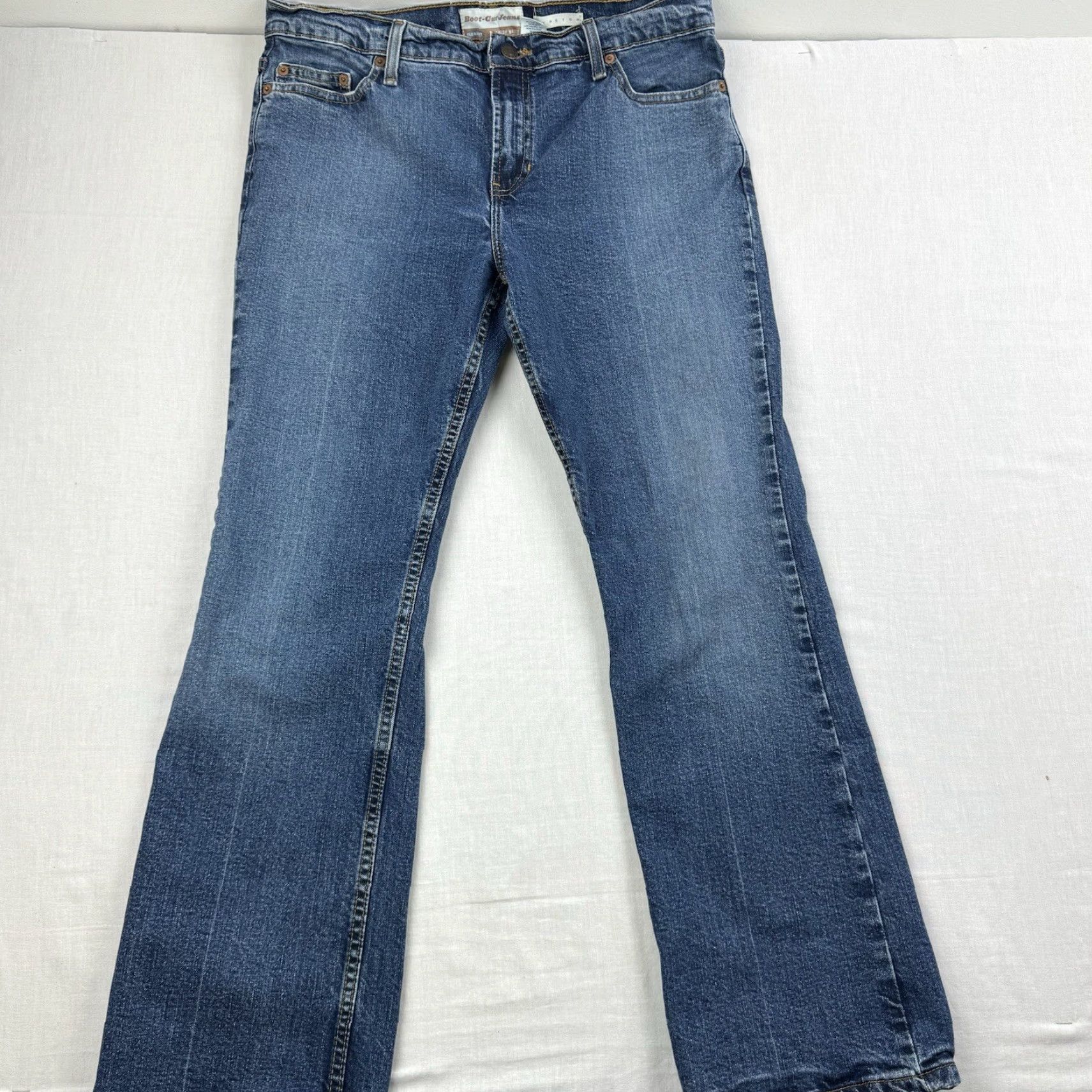 Old Navy VINTAGE Old Navy Boot Cut Jeans Womens 10 Short Blue Grunge Y2K Punk Skater Jeans Women 10 Short Blue Grunge Y2K Punk Skater Size 32" / US 10 / IT 46 - 2 Thumbnail