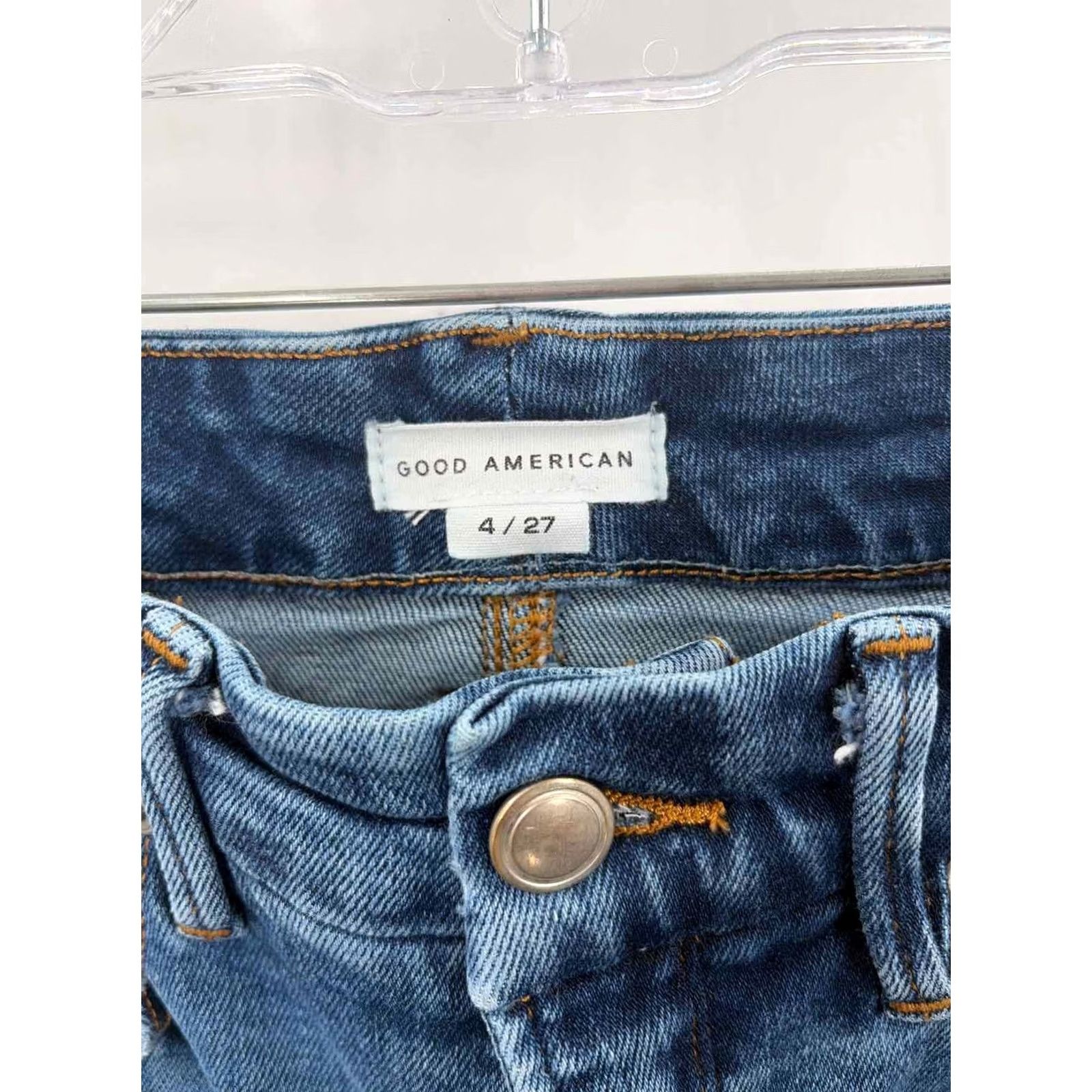 Good American Good American Jeans Size 4 Blue Pre-Owned Size 27" / US 4 / IT 40 - 3 Thumbnail