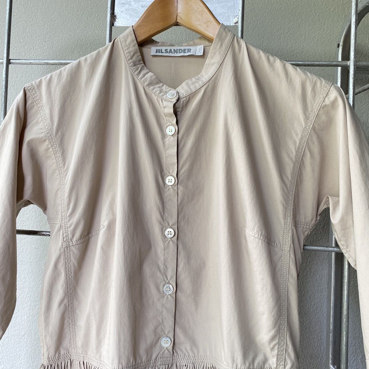 Jil Sander Jil Sander Mandarin Collar 3/4 Sleeve Blouse Size XXS / US 00 / IT 34 - 8 Thumbnail