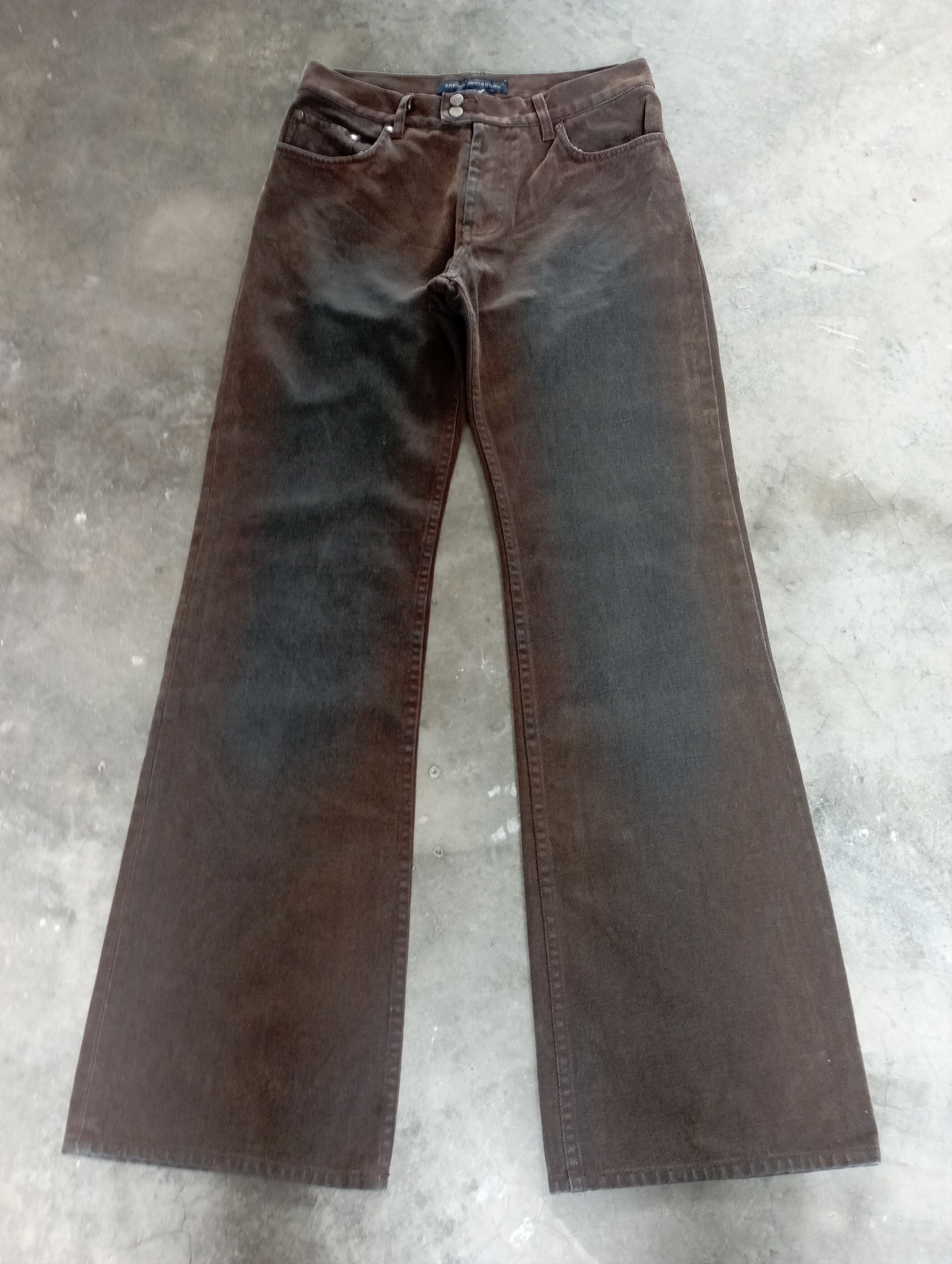 FCUK Flared Jeans FCUK Mud Rusty Grey Baggy Flare Jeans Size US 28 / EU 44 - 1 Thumbnail