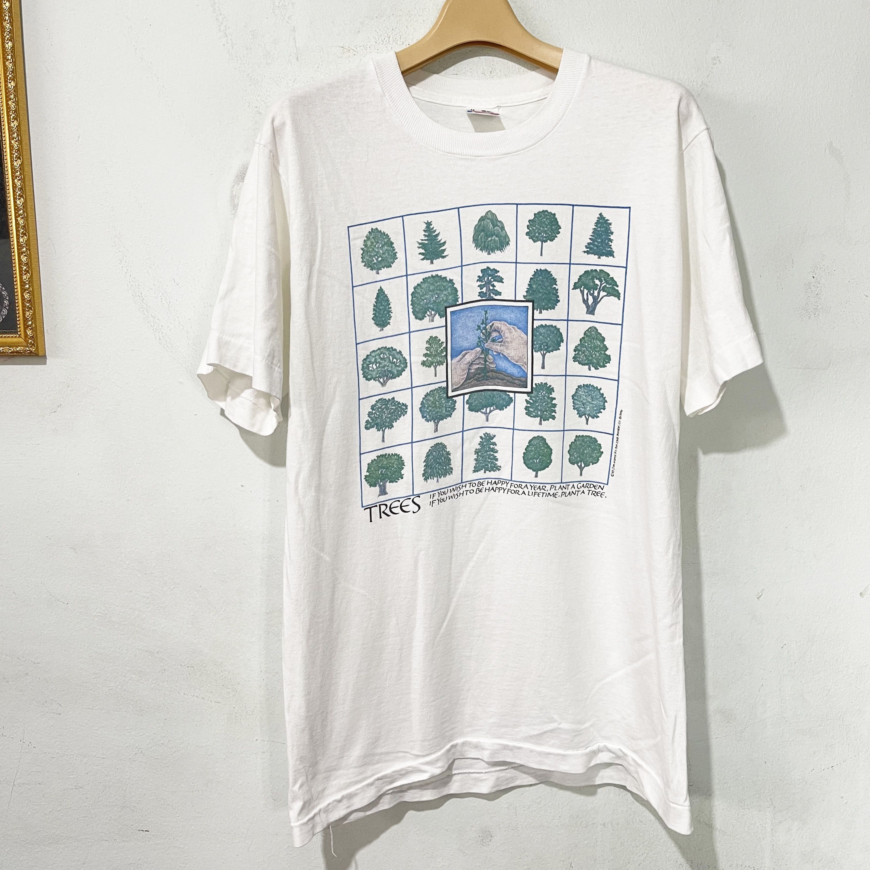 Vintage Vintage 90s Jim Morris Tree T-Shirt Size US M / EU 48-50 / 2 - 1 Thumbnail