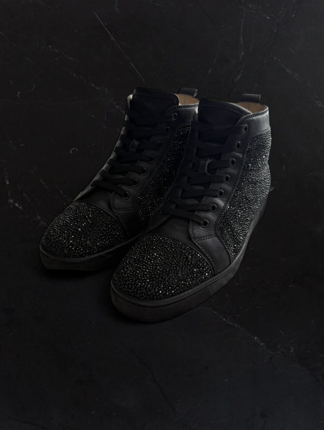 Christian Louboutin Red Bottoms by Christian Louboutin Black Crystal Spikes/Stud Size US 9 / EU 42 - 8 Thumbnail