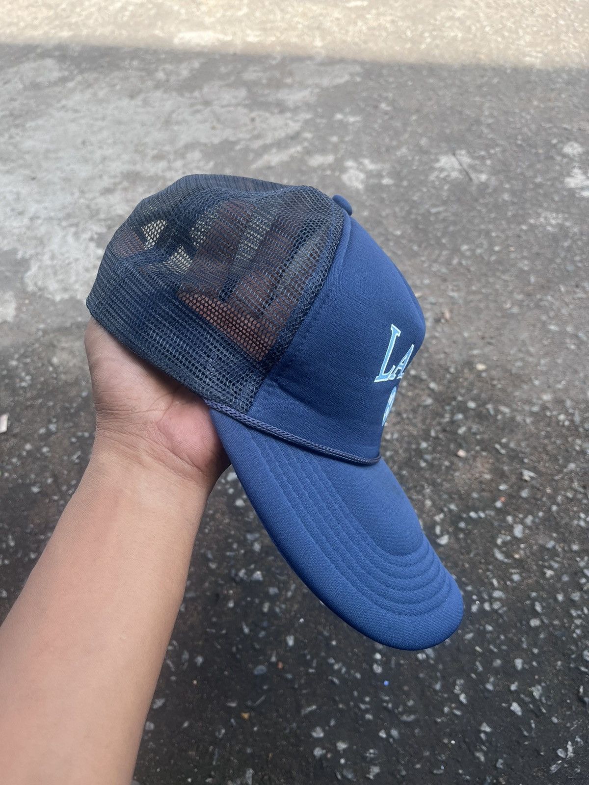 Vintage 90s Lazio Roma Soccer Mesh Trucker Cap Blue Size ONE SIZE - 3 Thumbnail