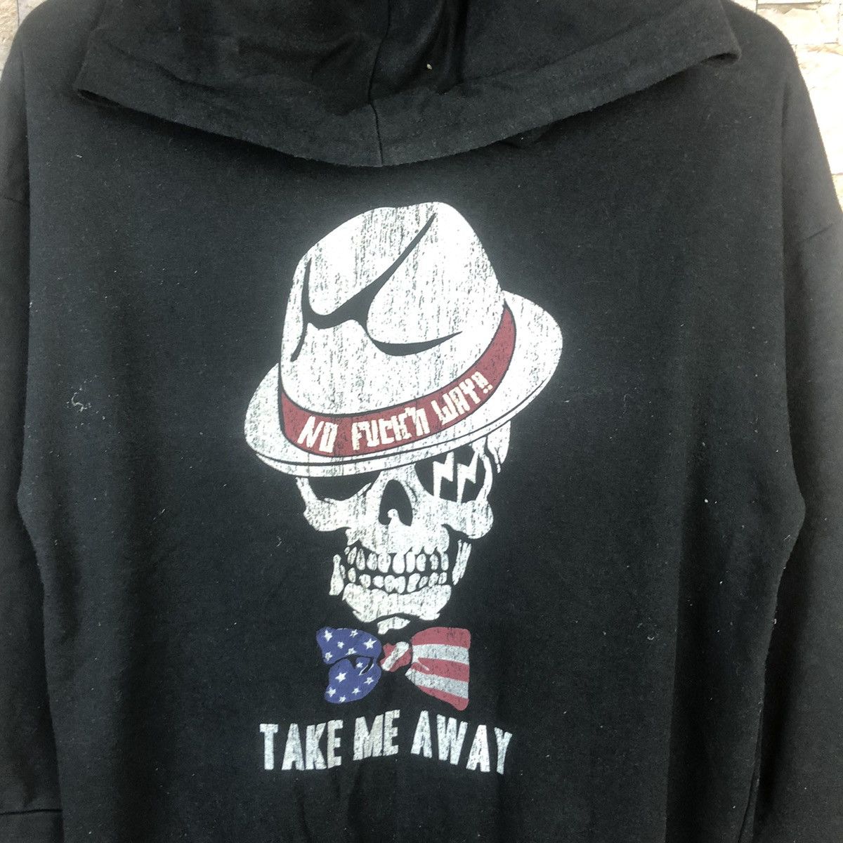 Japanese Brand DL Take Me Away skull streetwear Black Hoodie #A7 Size US M / EU 48-50 / 2 - 5 Thumbnail
