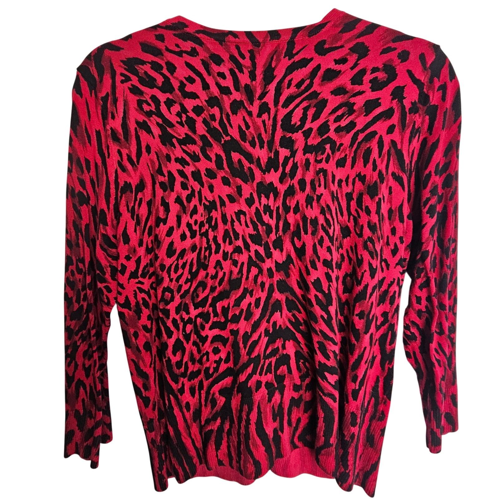 White House Black Market White House Black Market Animal Leopard Print Cardigan Sz L Size L / US 10 / IT 46 - 7 Thumbnail