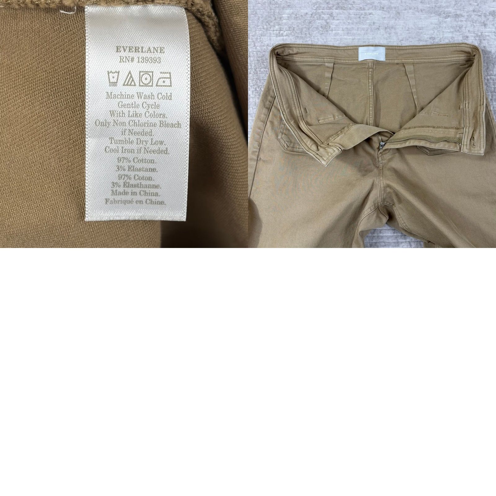 Everlane Everlane Wide Leg Crop Pants Khaki Tan Size 16 Stretch Patch Pockets High Rise Workwear Cropped Women Mens? Size 38" / US 16 / IT 52 - 8 Thumbnail