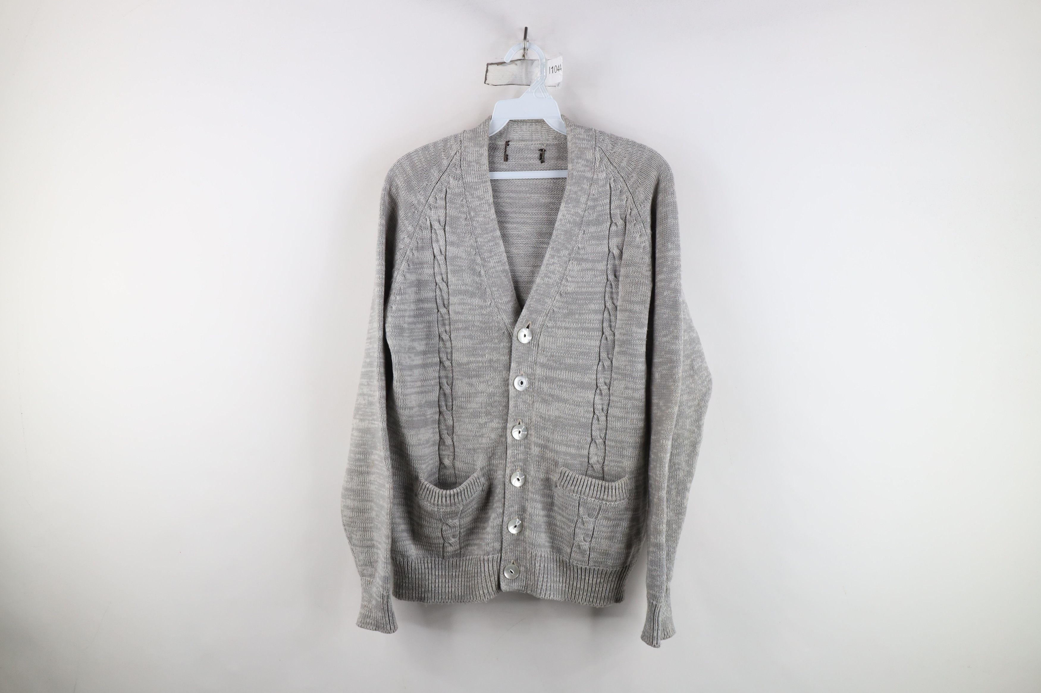 Vintage 50s 60s Streetwear Cable Knit Cardigan Sweater
