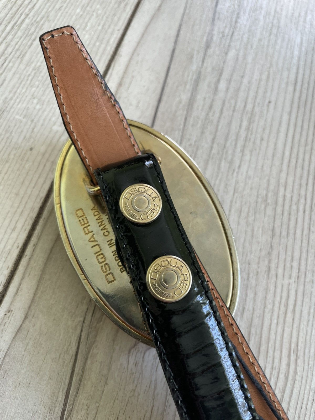 Dsquared2 × Vintage Dsquared Black Patent Leather Belt Size ONE SIZE - 18 Thumbnail