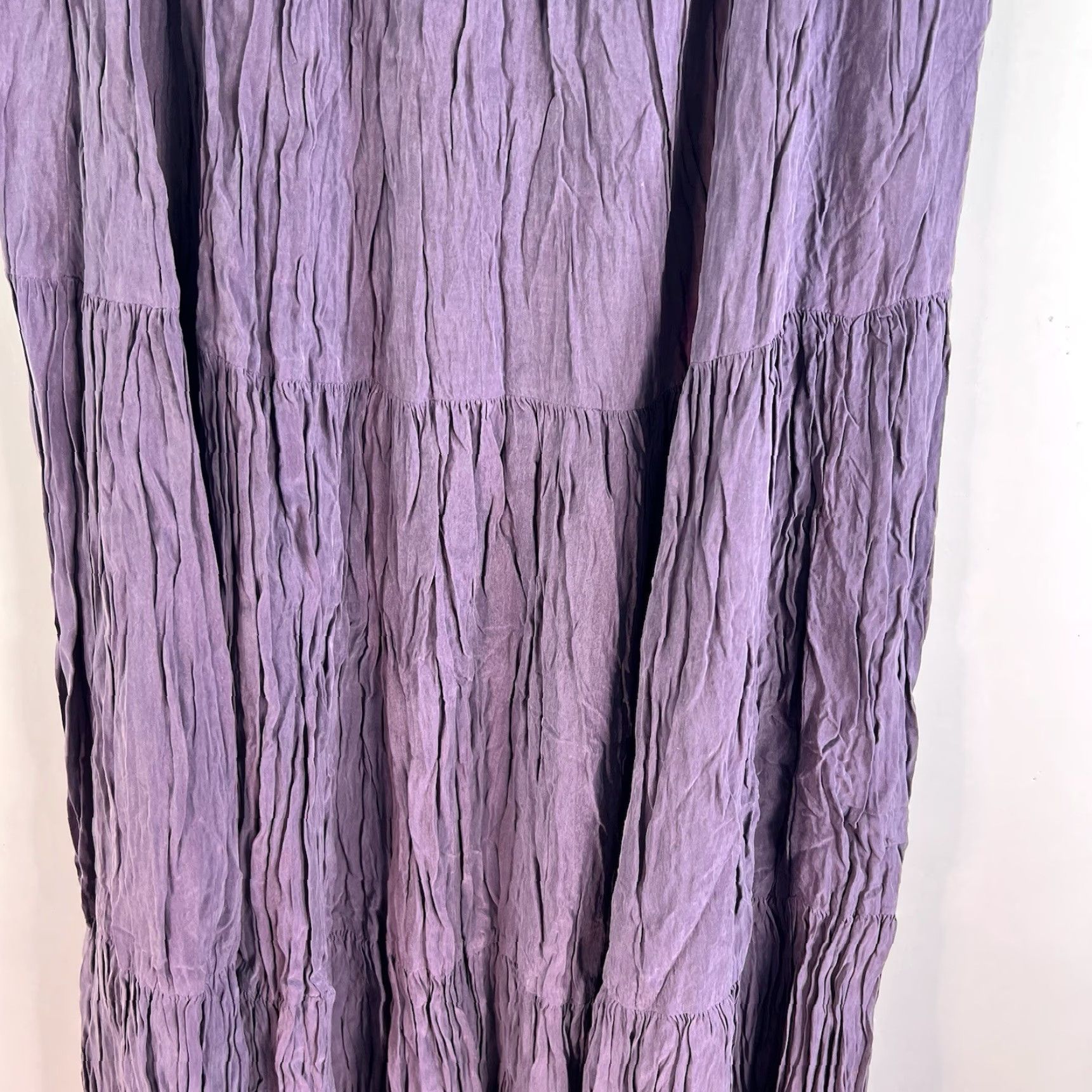 Doublet VINTAGE Double D Ranch Broom Maxi Skirt Women M Purple Embroidered Pleated Southwestern Cowboy Size 32" / US 10 / IT 46 - 3 Thumbnail