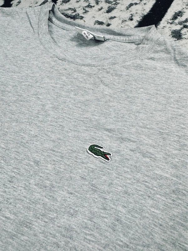 Lacoste Lacoste T-shirt gray logo stripes 3XL Size US XXL / EU 58 / 5 - 3 Thumbnail